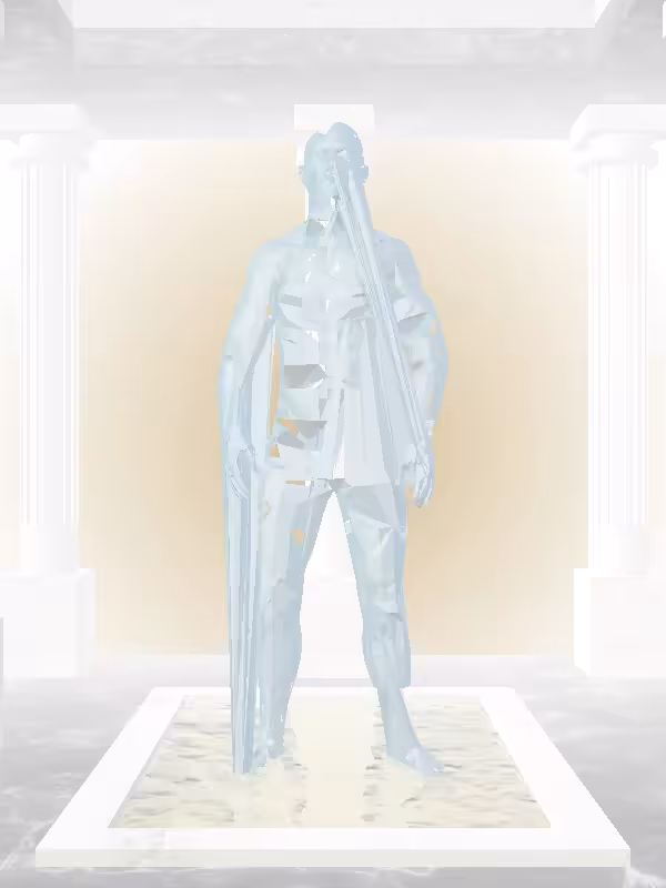 HeavenComputer: The Fragmented Indifferent Aqua Green Man #6980