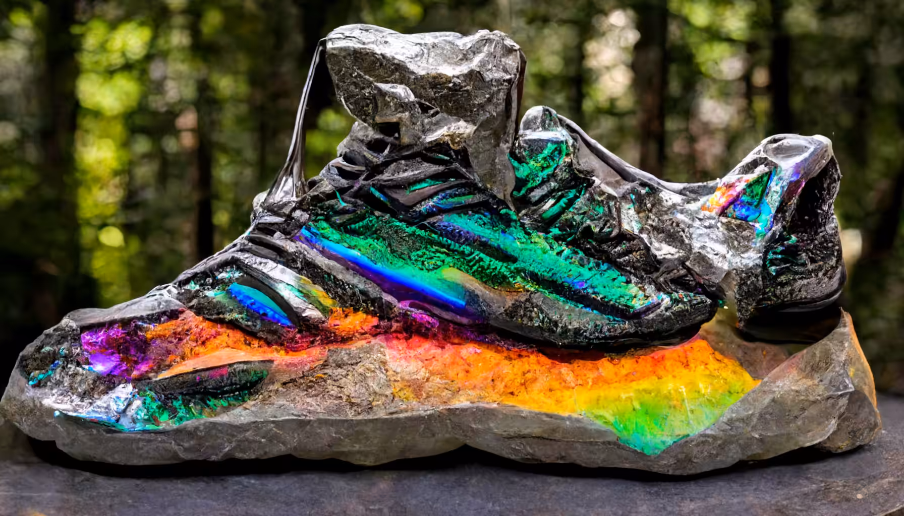 Xeezy Basketball Sneaker Made of Refracted Stone