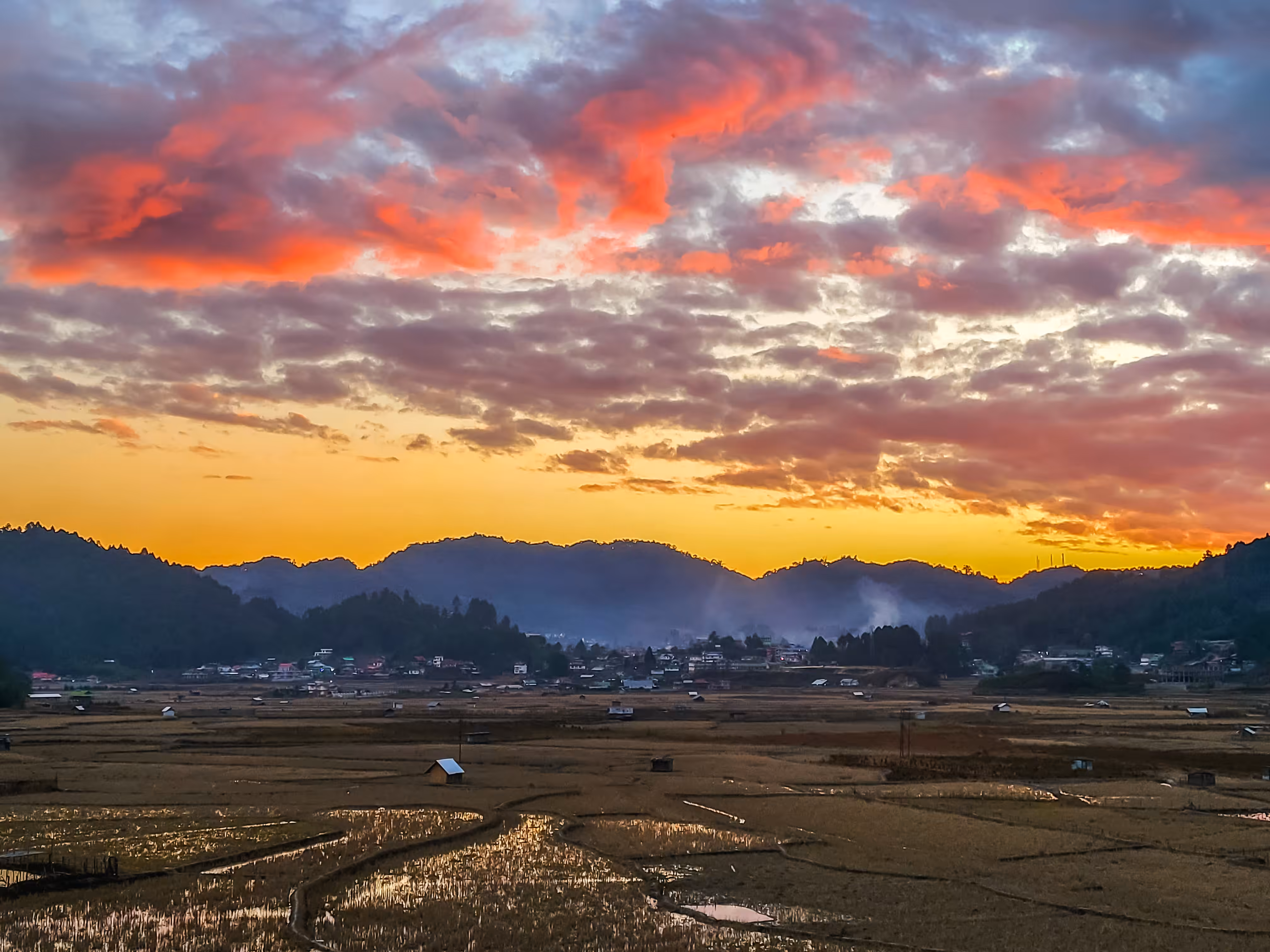 Sunset in Ziro Valley