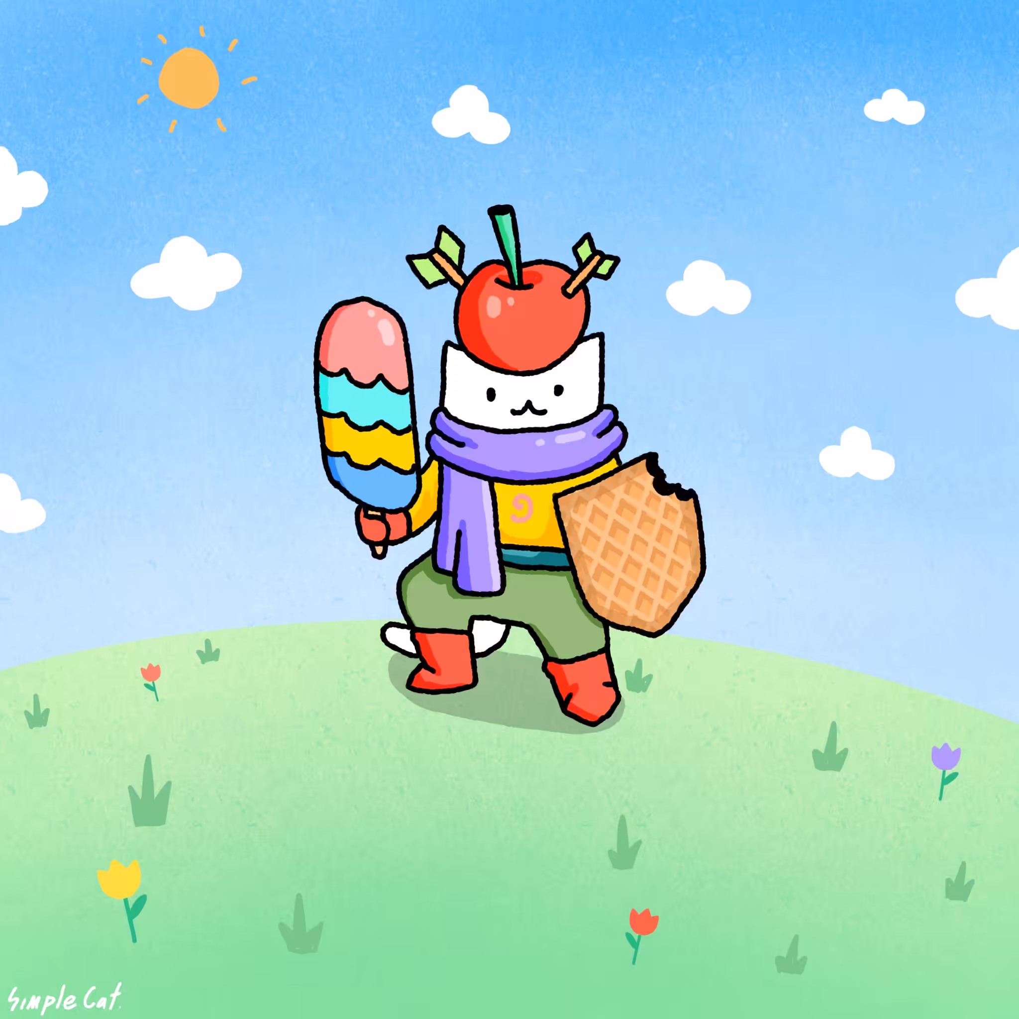 Ice cream kitten