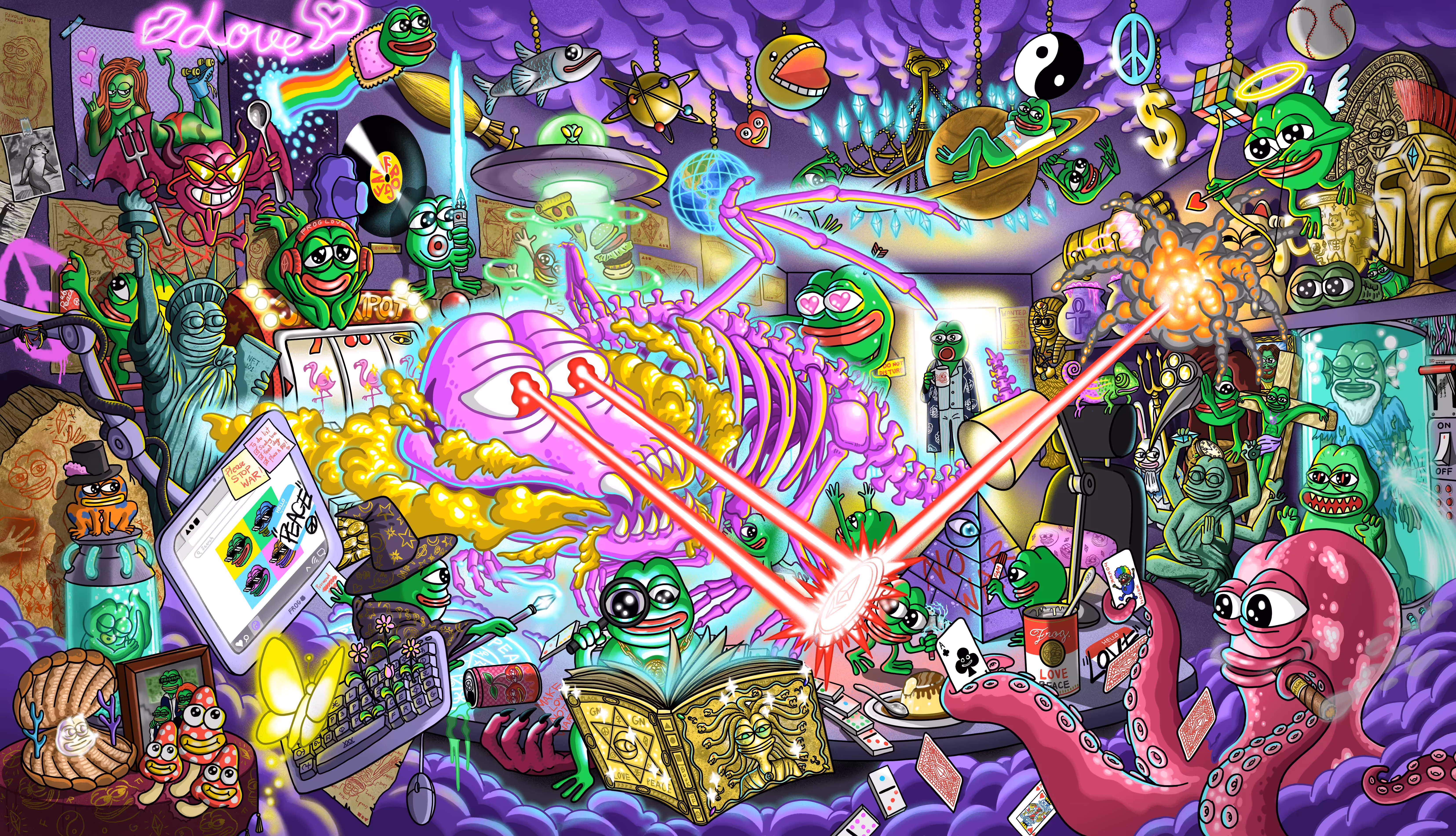 LOVE PEACE & FROG