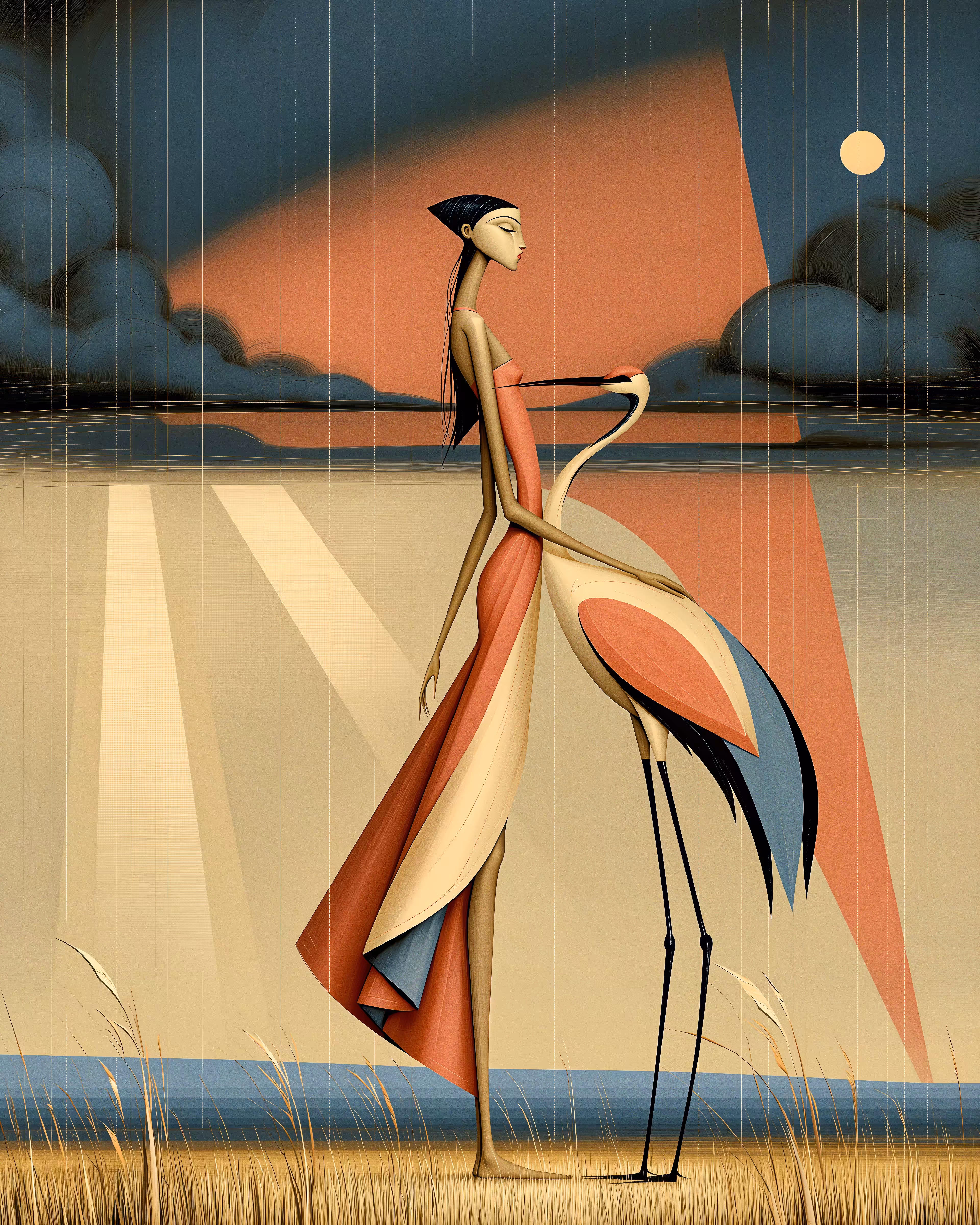 Her Dance Calls the Crane.