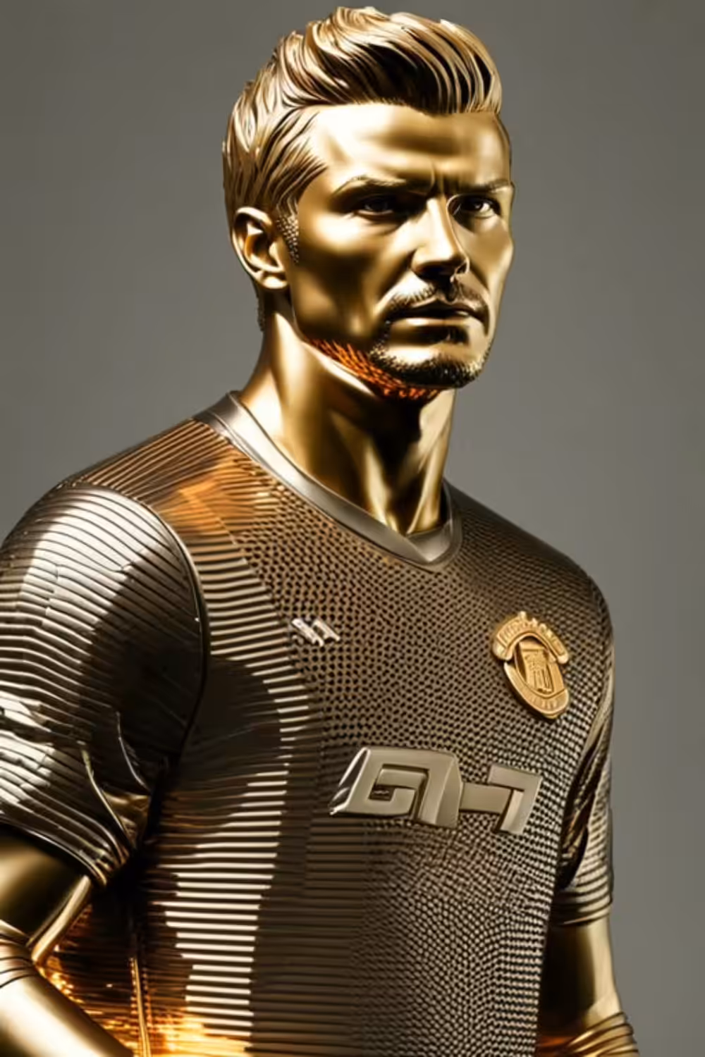 David Beckham - Gold sculpture