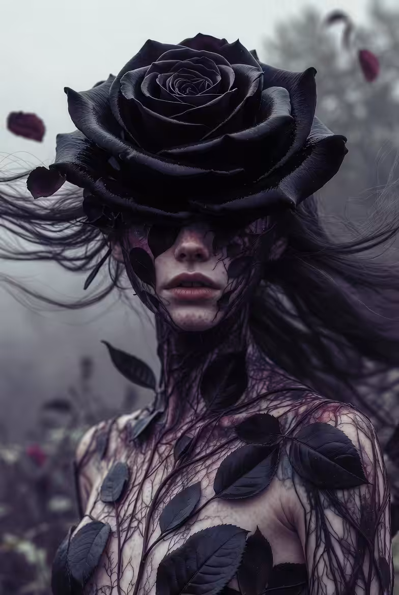 Conceptual: weeping rose
