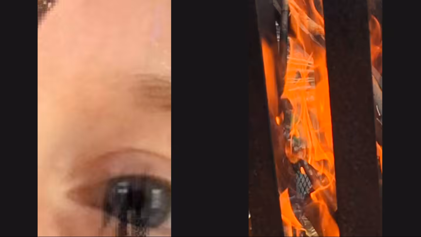 Fire to my eyes