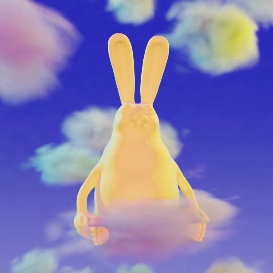 "BE HARE NOW" #FFFF00