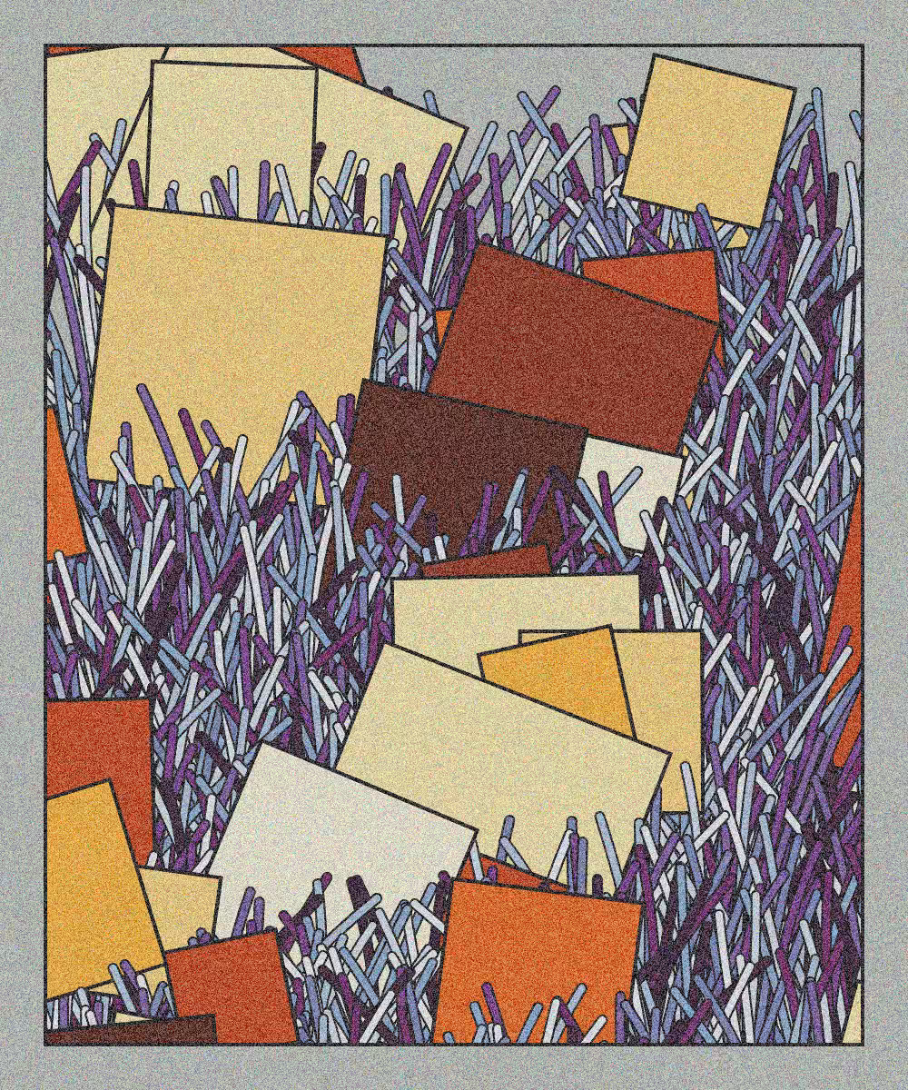 Paper salad with colored cardboard #17