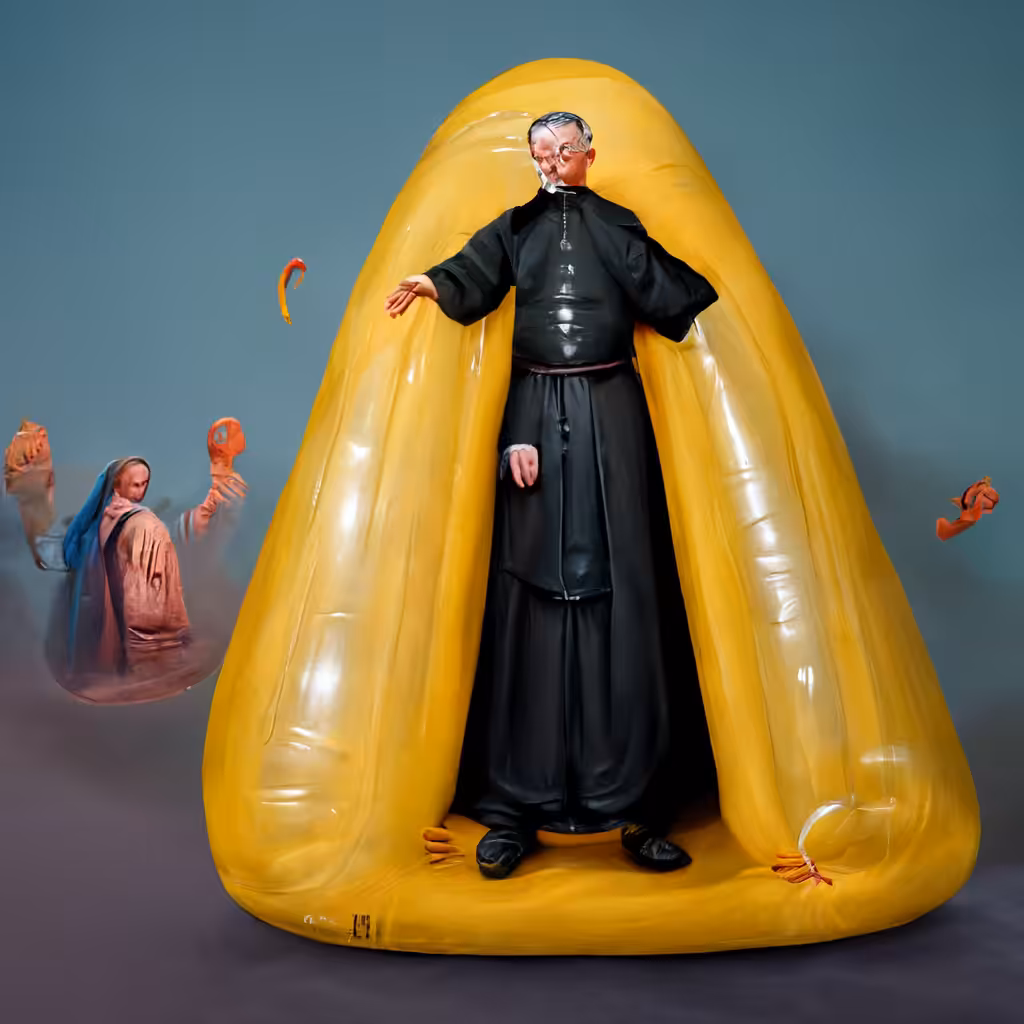 inflatable priest