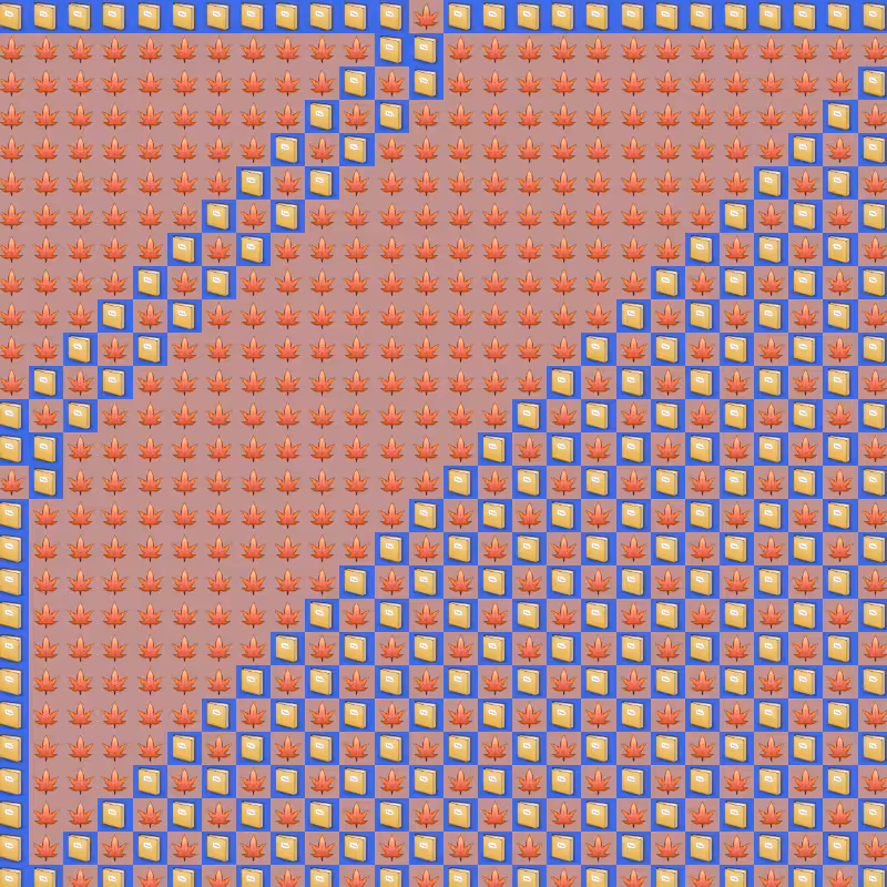 Elementary Cellular Emoji Automata #186