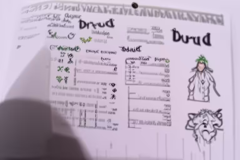 Davey - Character Sheet - Yeshi Druid