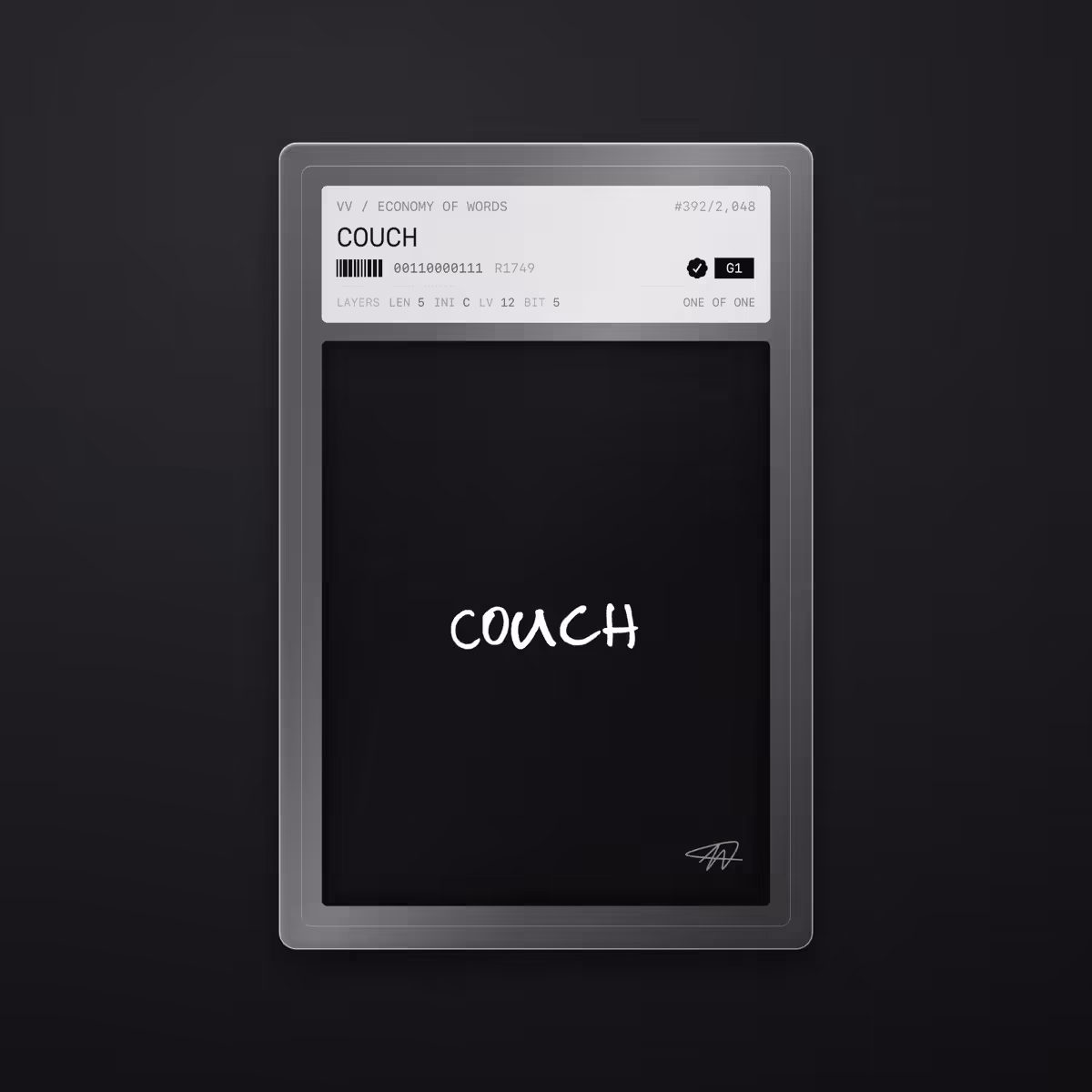 Economy of Words: COUCH · #392