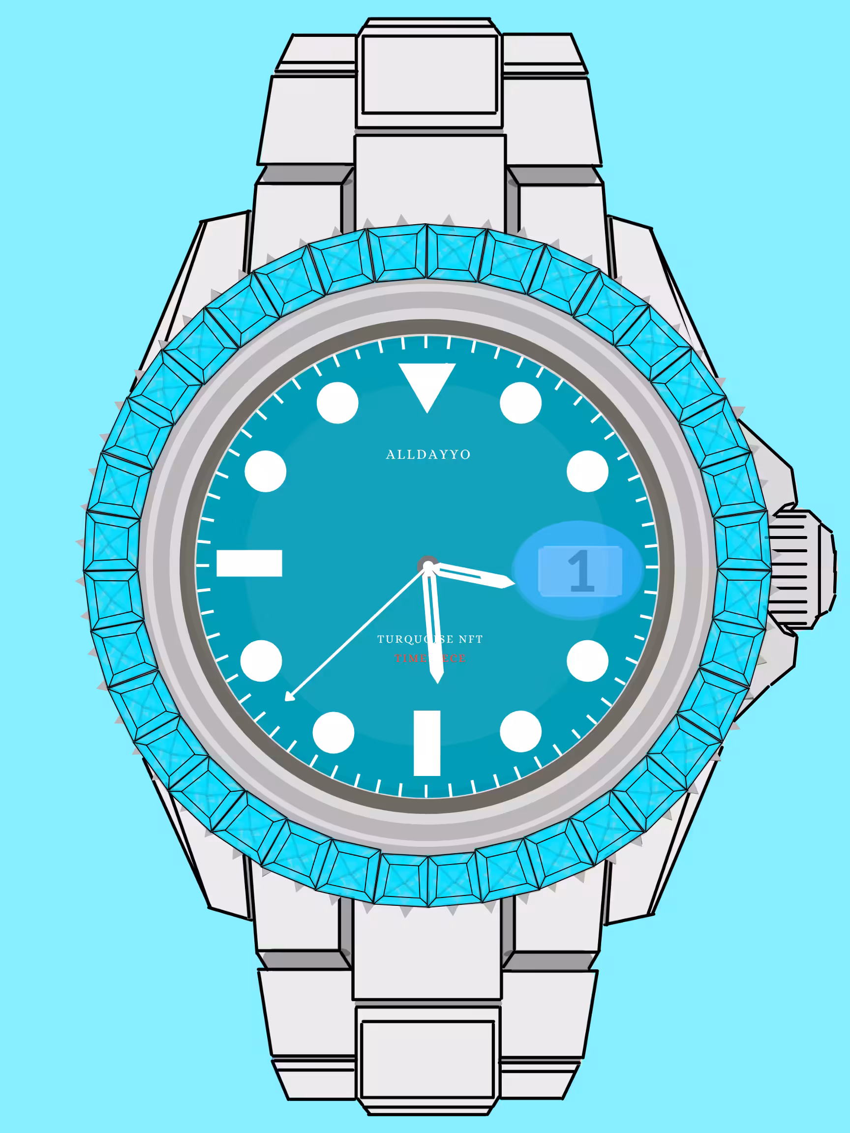 Alldayyo Turquoise Timepiece