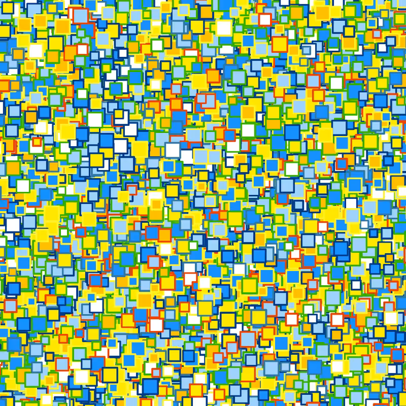Generative square blocks - Beach scene day mode