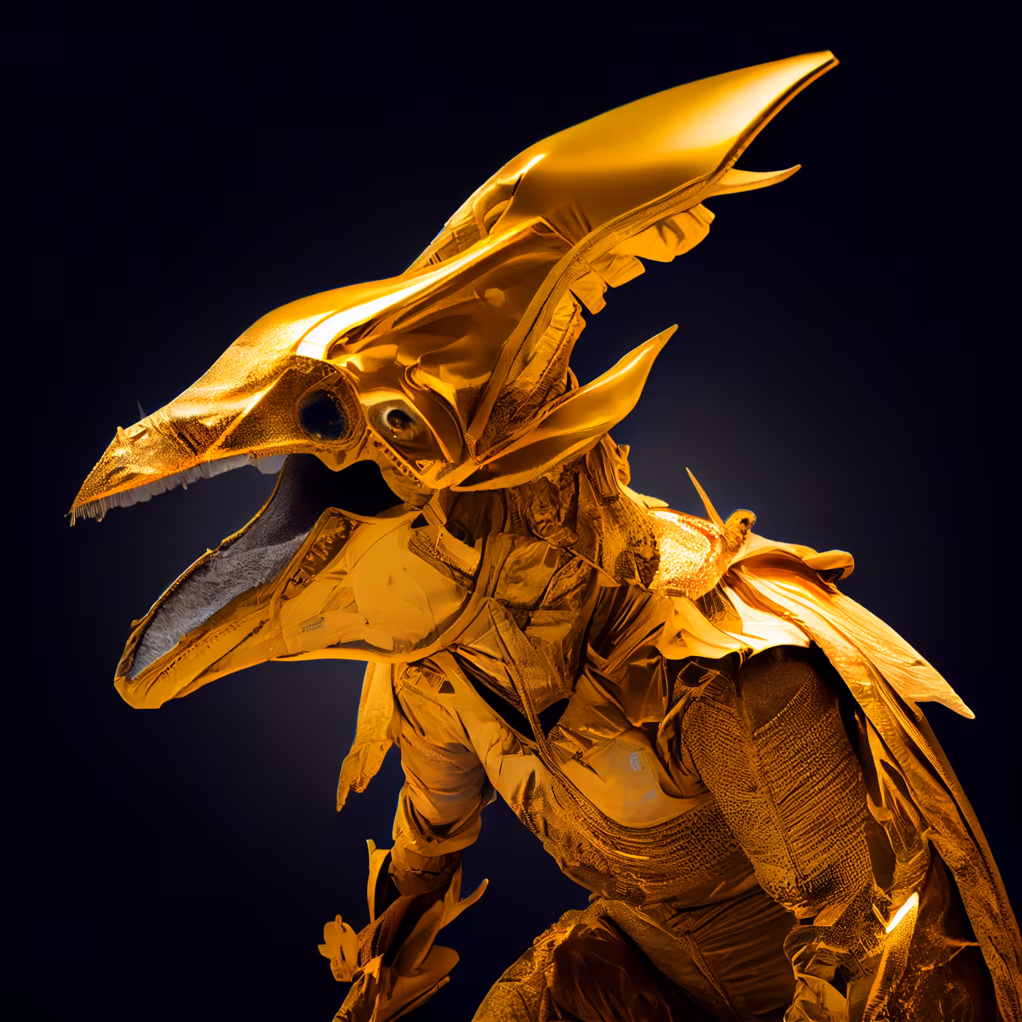 GOLD PTERODACTYL CREATURE