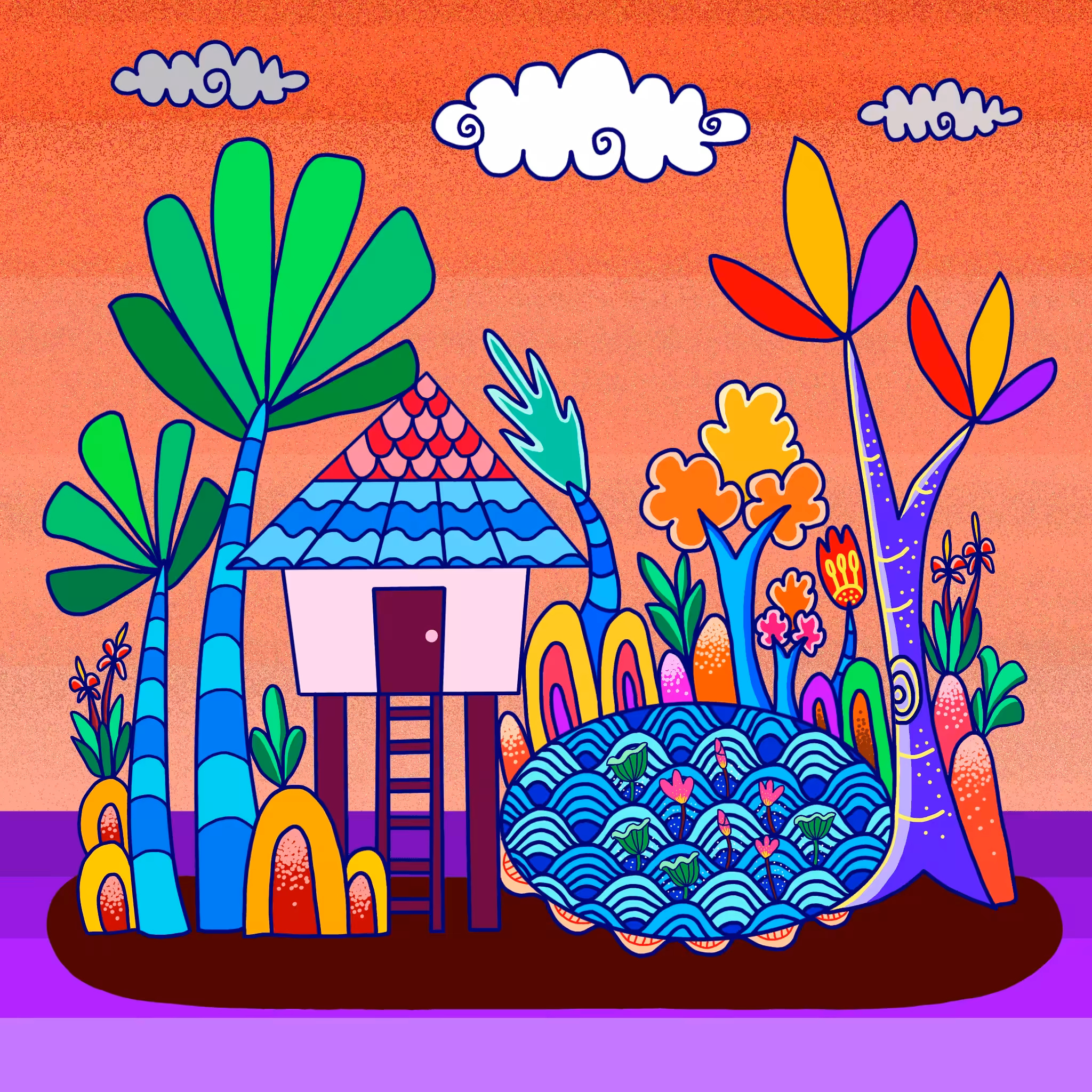 Imaginative lifestyle to lines and colorful.#43