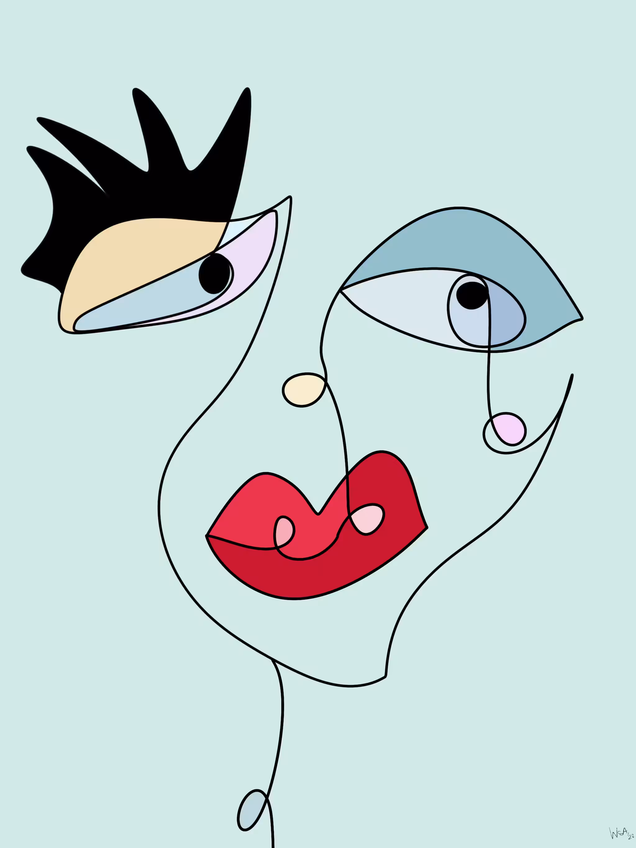 Minimalistic Face 008 - Face Of Arts