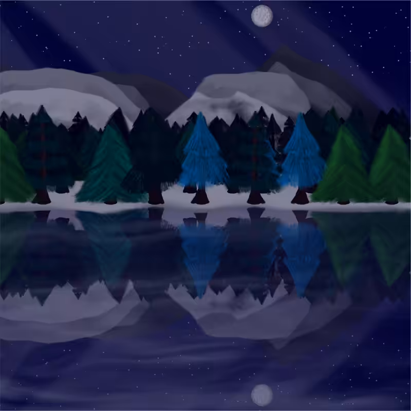Moony Winter Lake #42