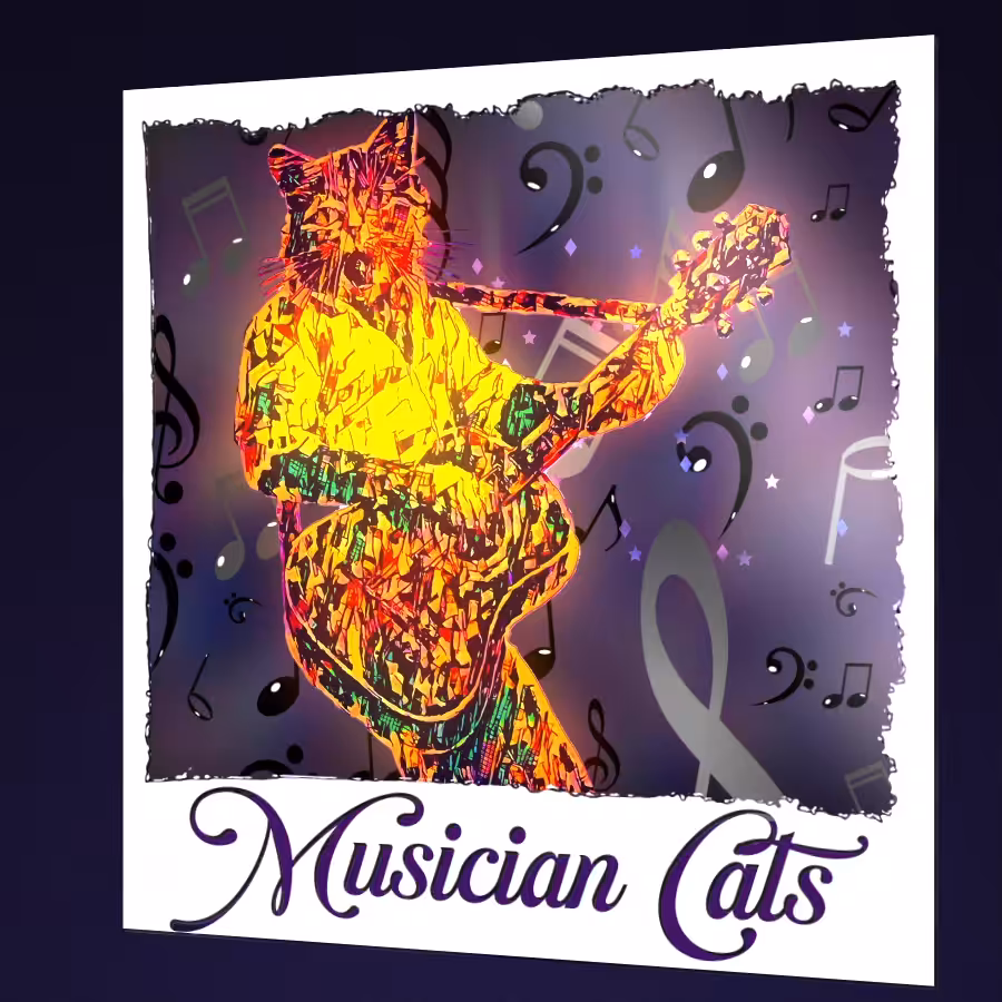 Musician Cats - Guitarist
