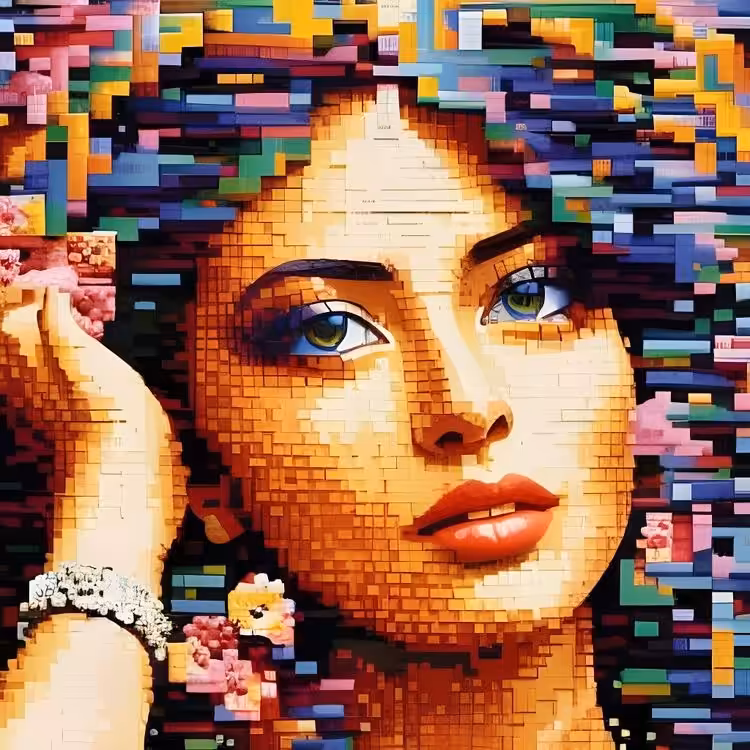 Beautiful pixel girl 