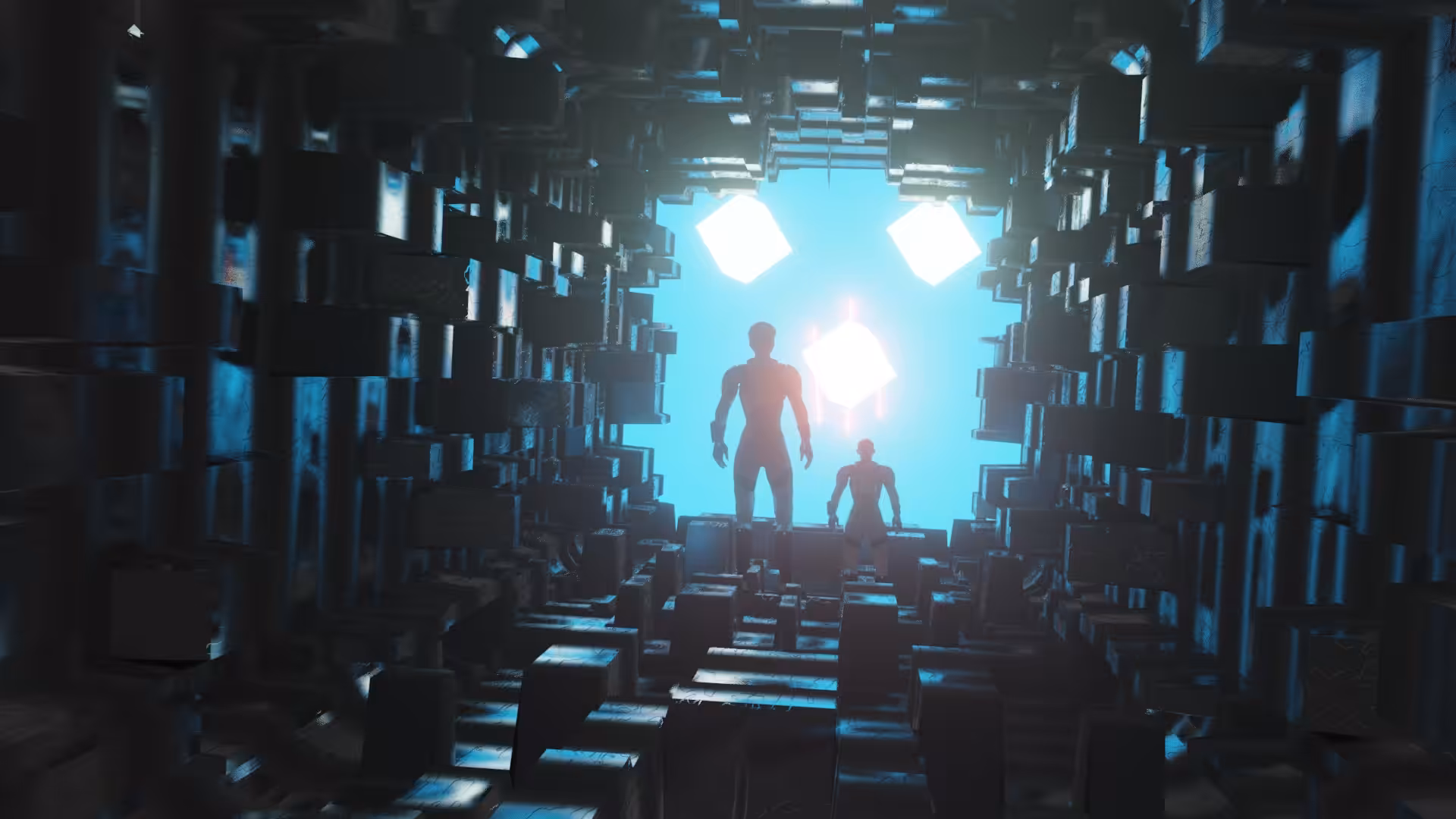 in space tunnel