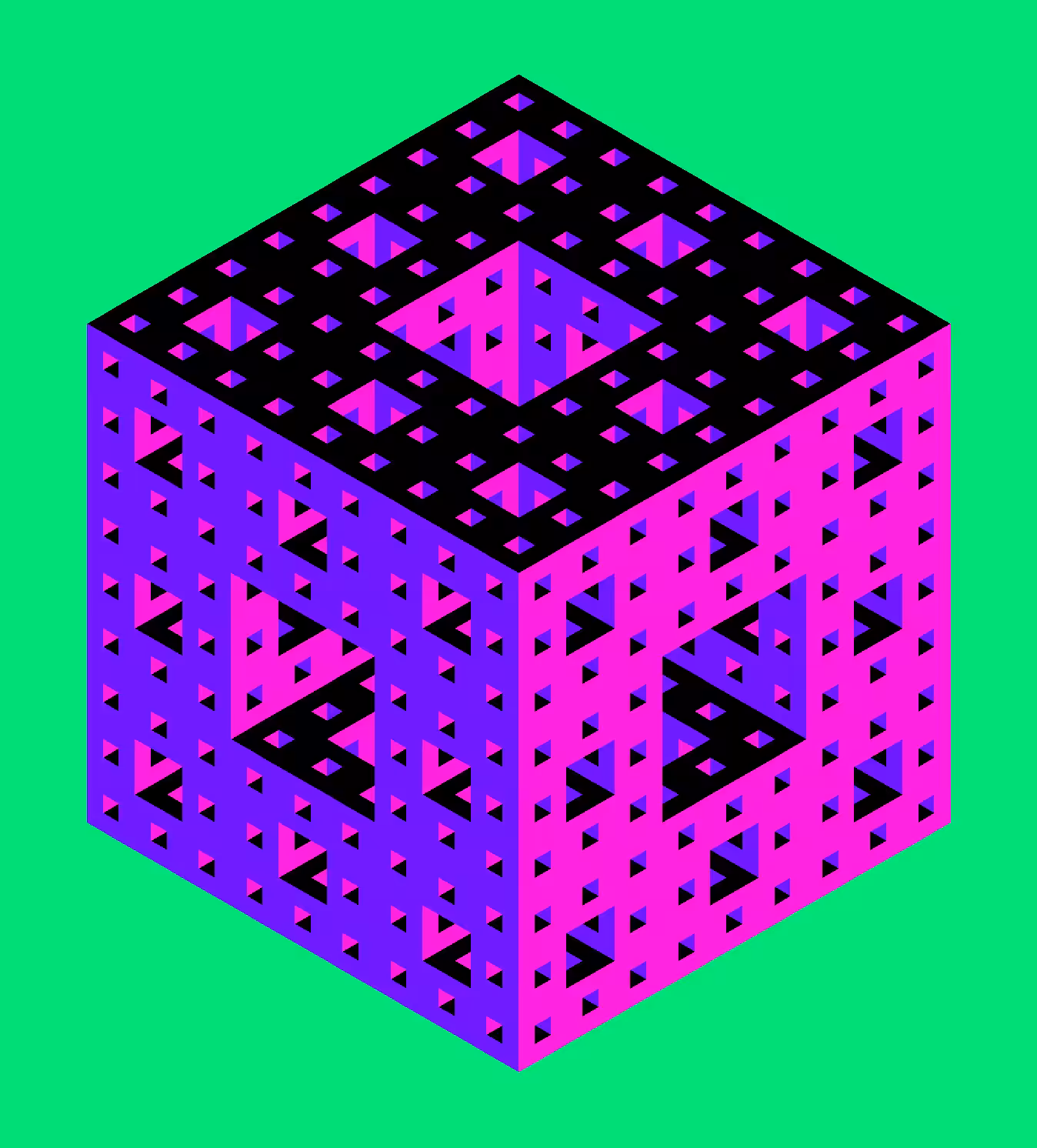 MENGER CUBE, ISOMETRIC VERSION II
