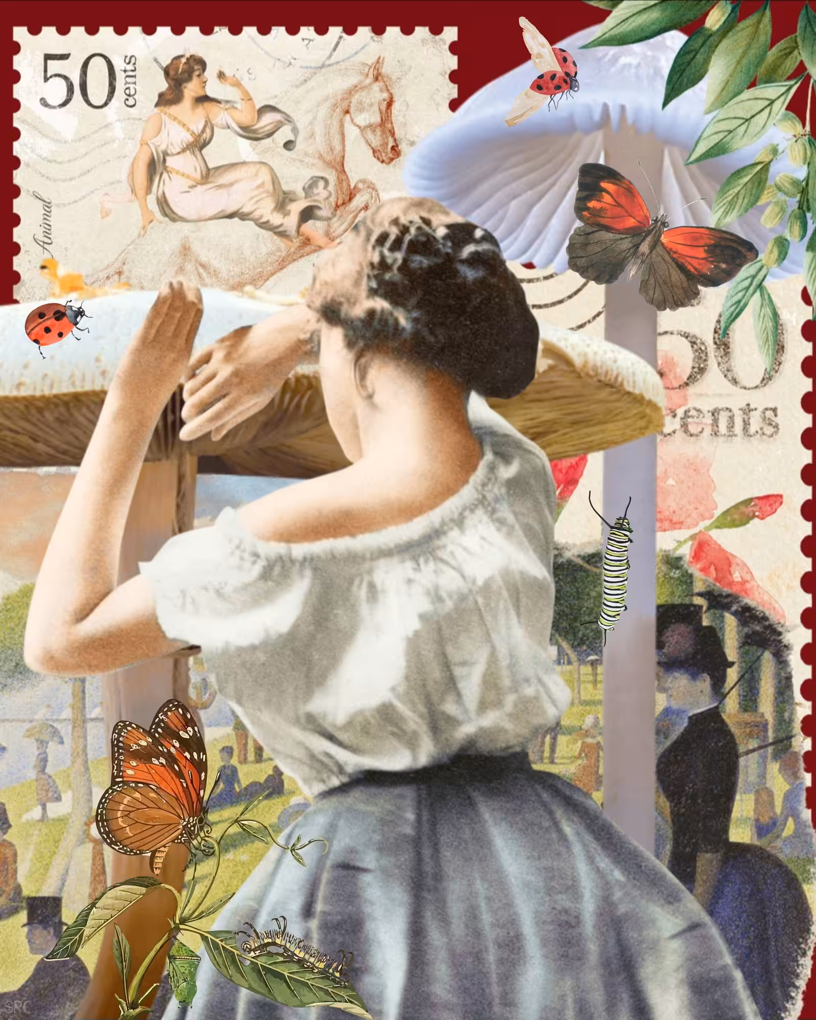 1/1 Collage Art : Hide and Seek