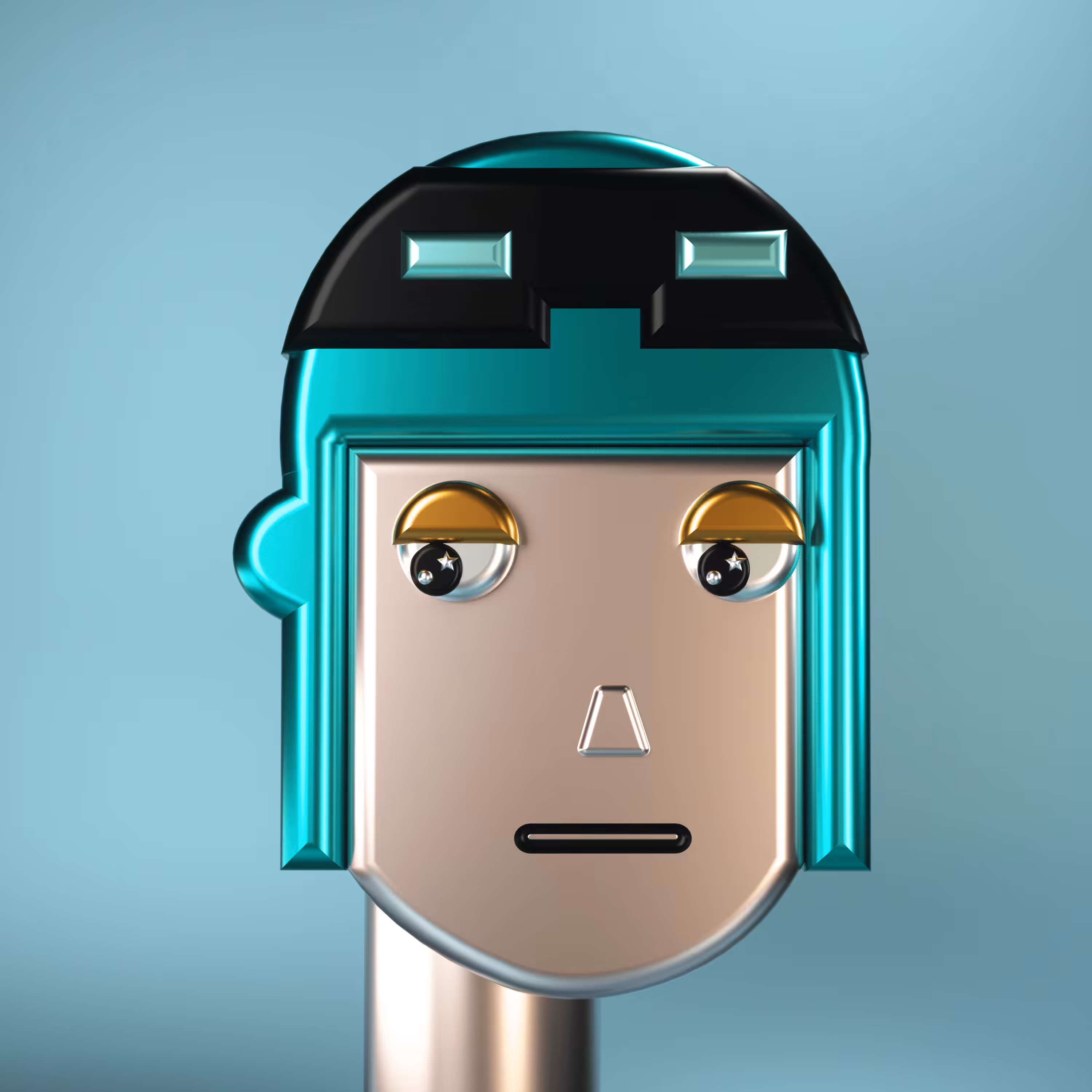 3D Chrome Punks: 3D Chrome Punk #0180