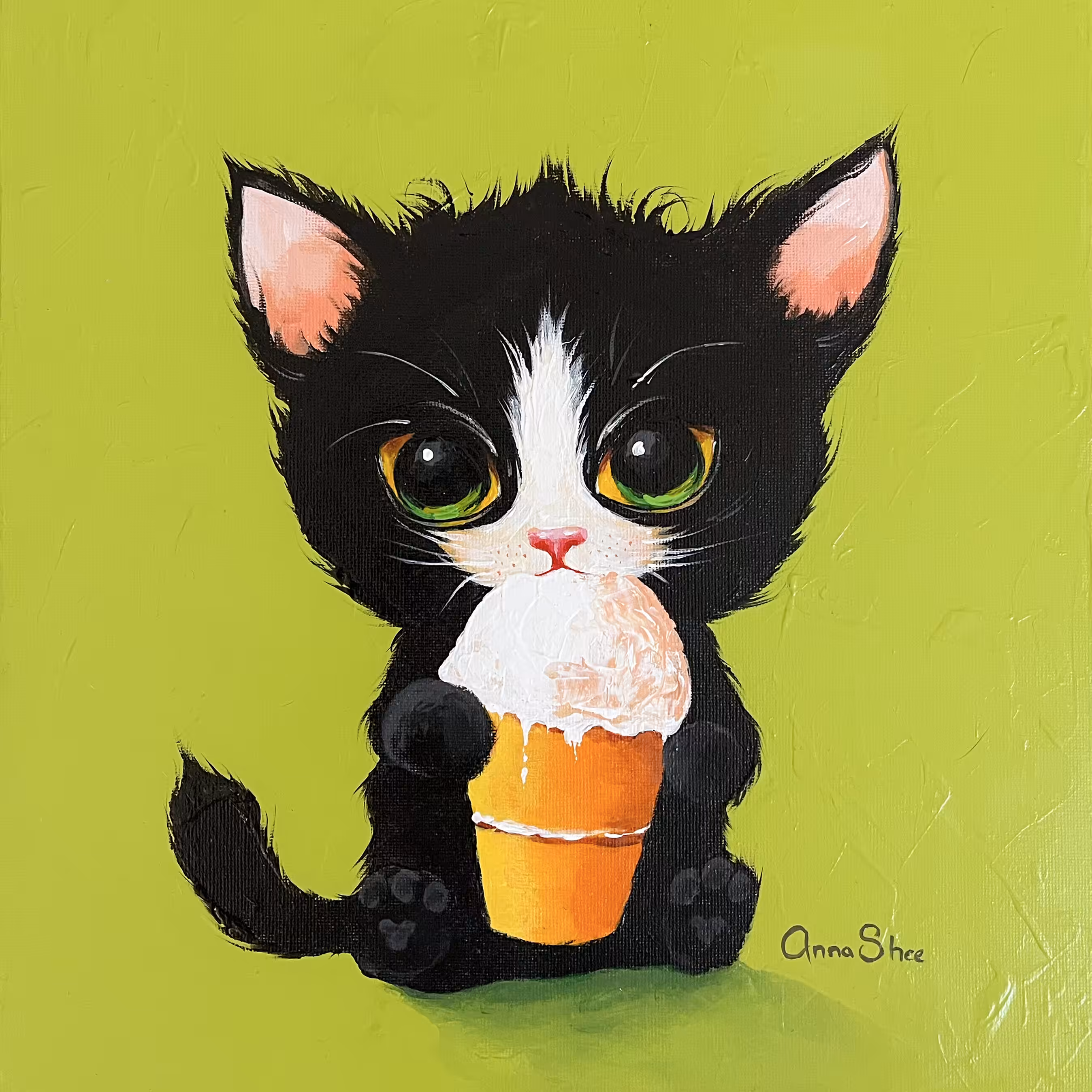 Baby-cat-ice-cream-eater