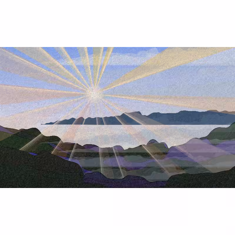 Sunrise over a Mountain Lake #17