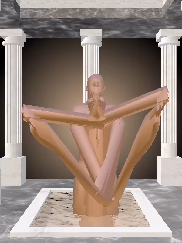 HeavenComputer: The Praying Metallic Brick Man #3663