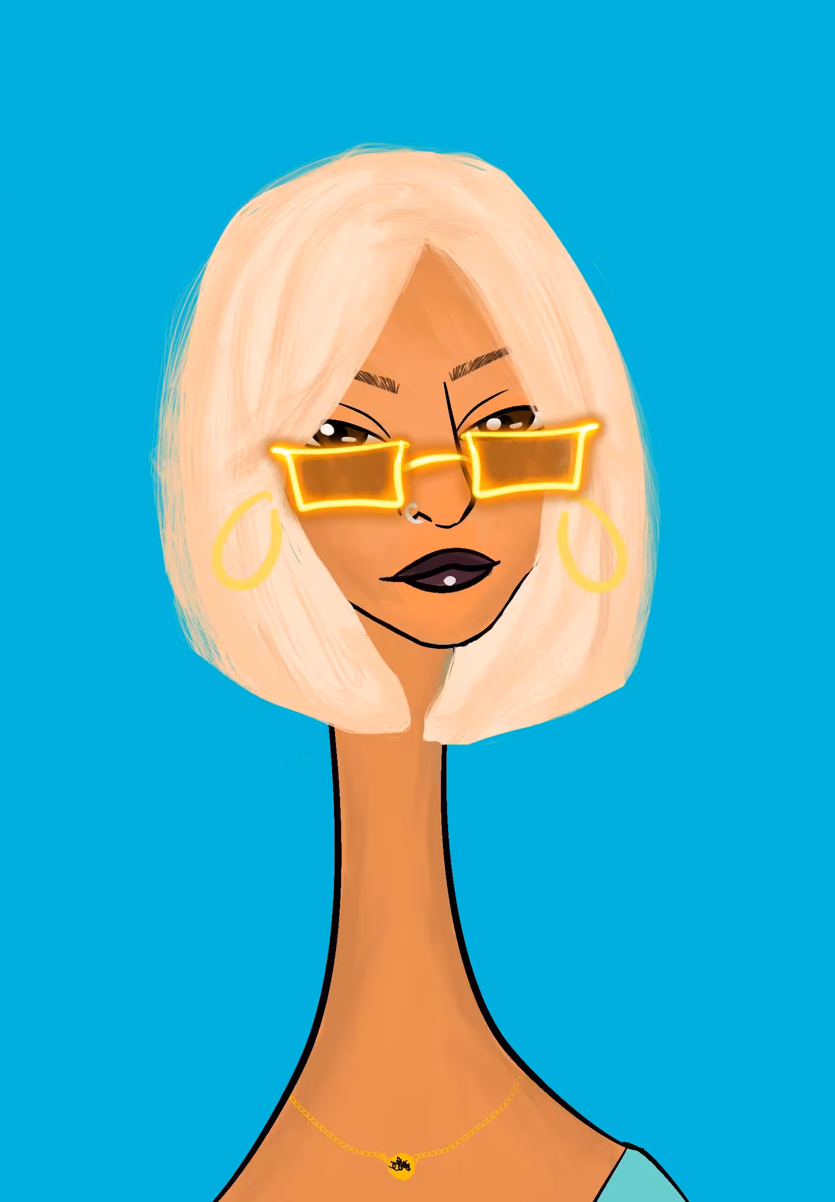 Long Neckie Lady #2052
