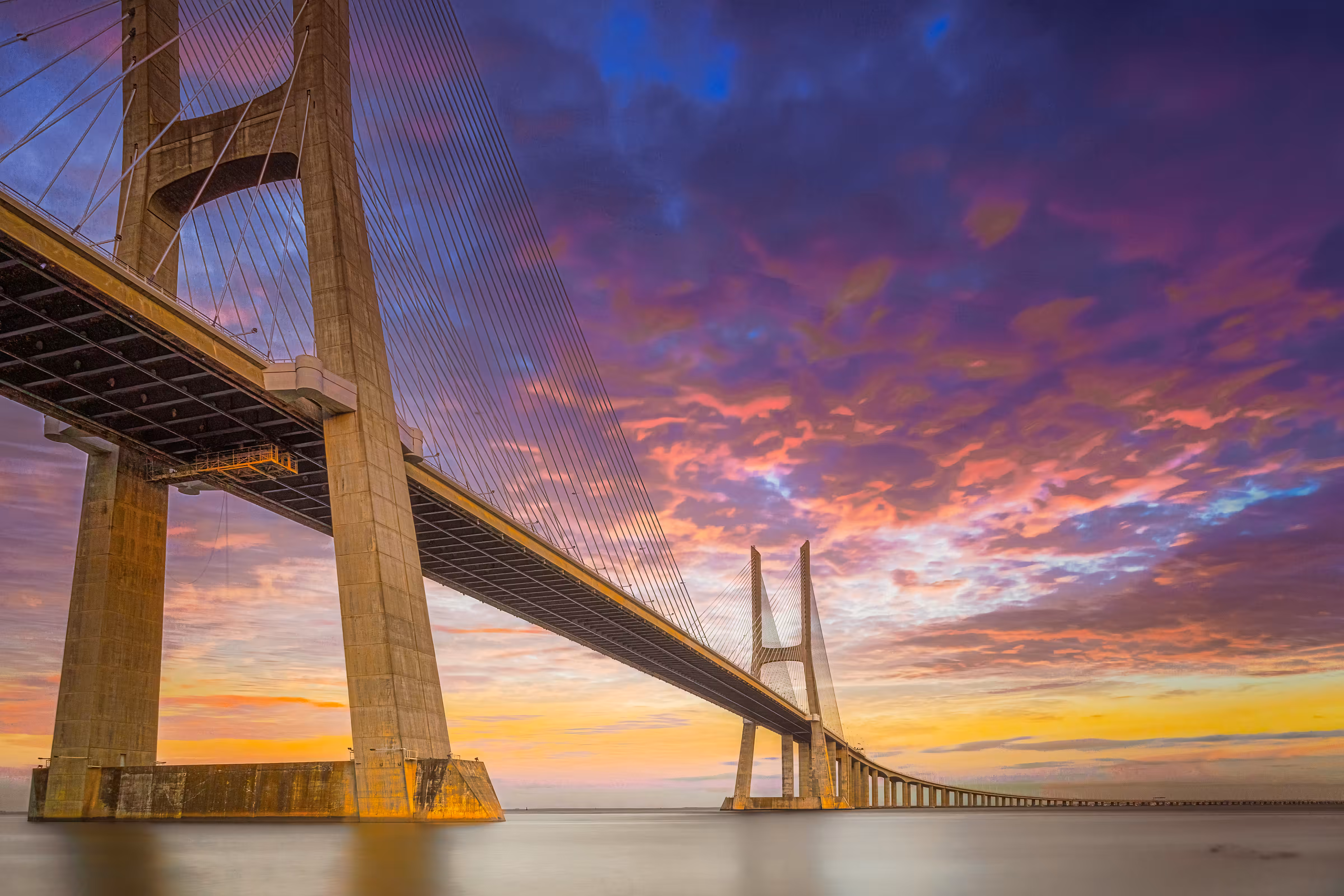 Sunset at Vasco de Gama Birdge