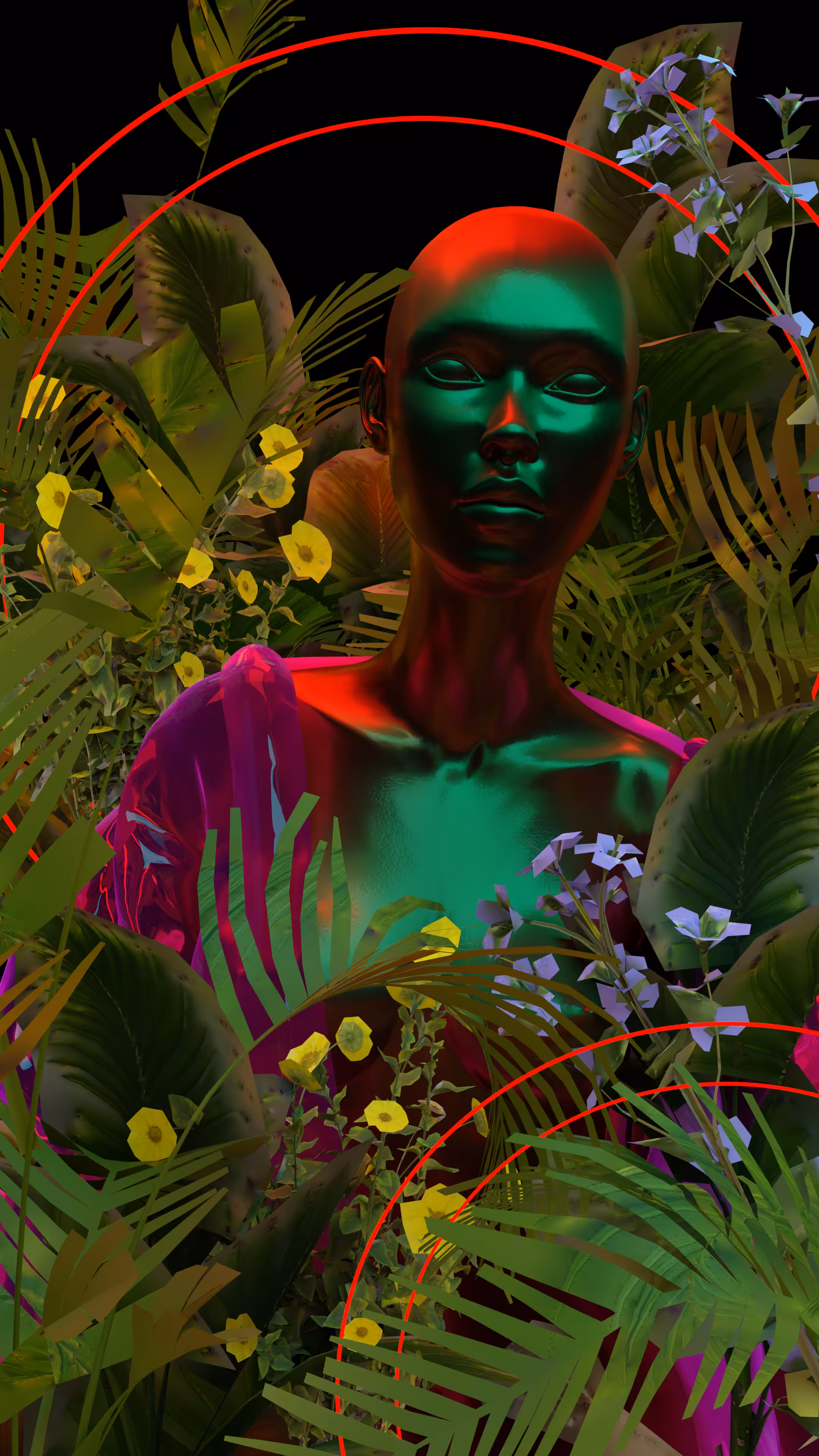 Walking in the garden
