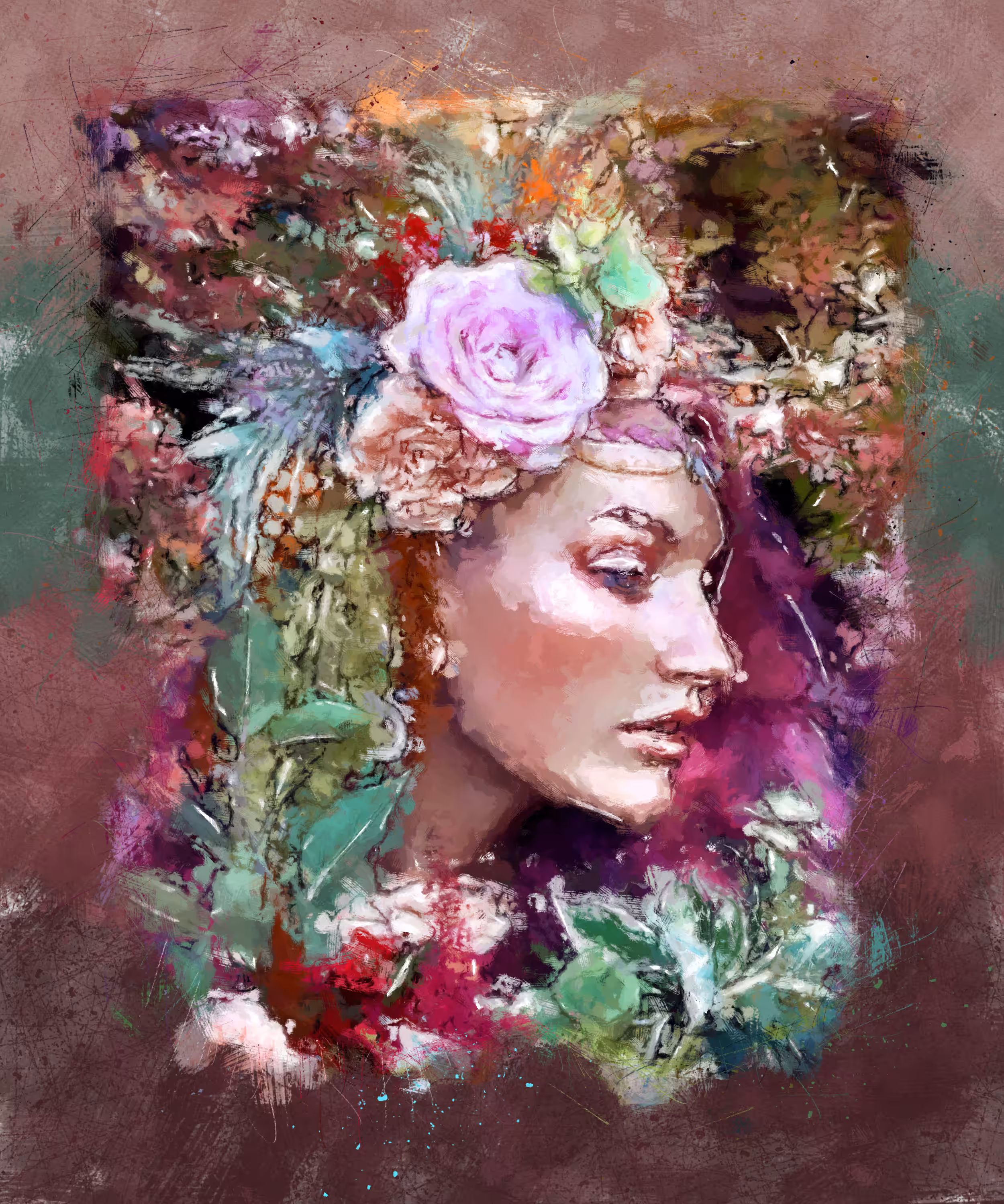 Colorful Flower Girl