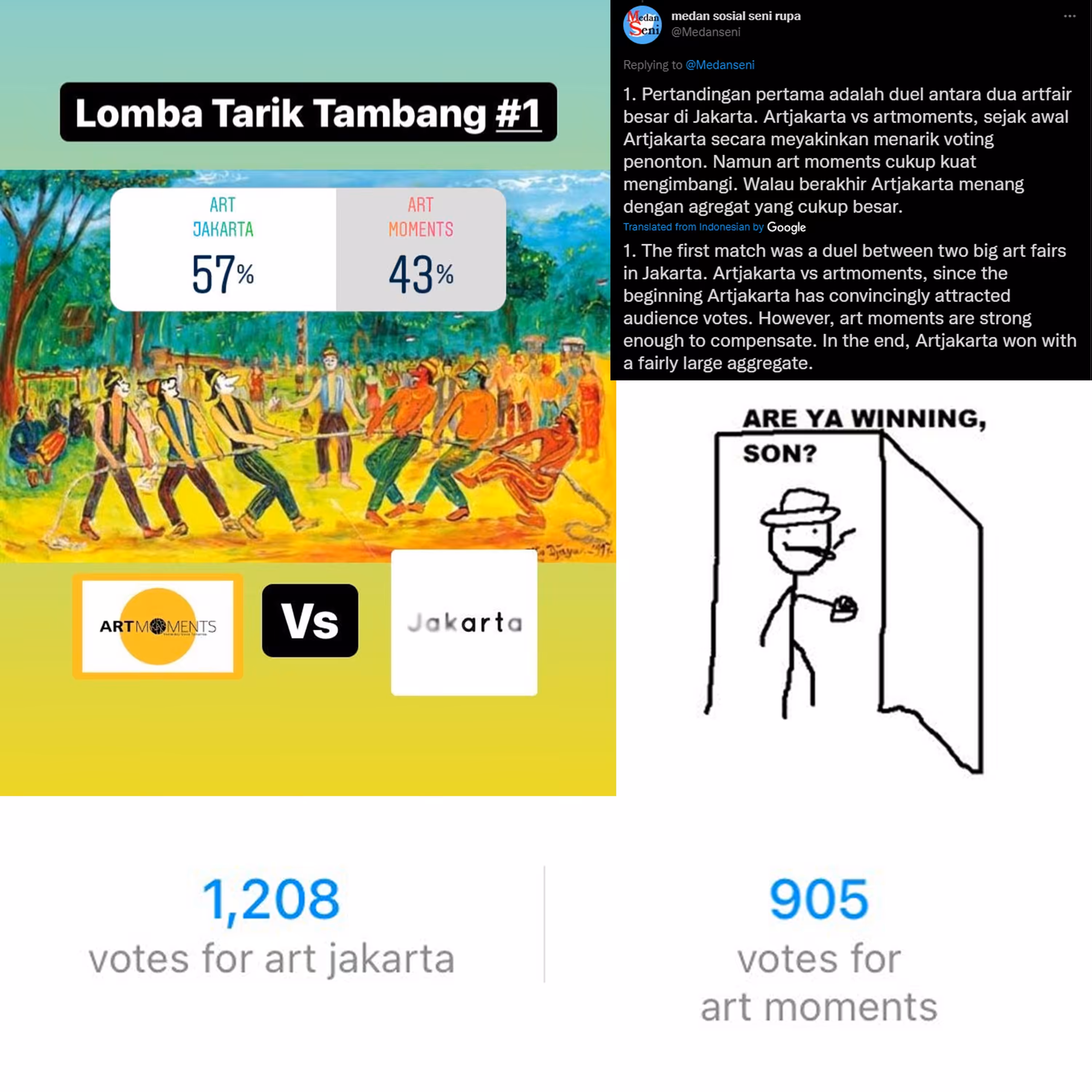 Lomba Tarik Tambang #1 Art Jakarta Vs Art Moments