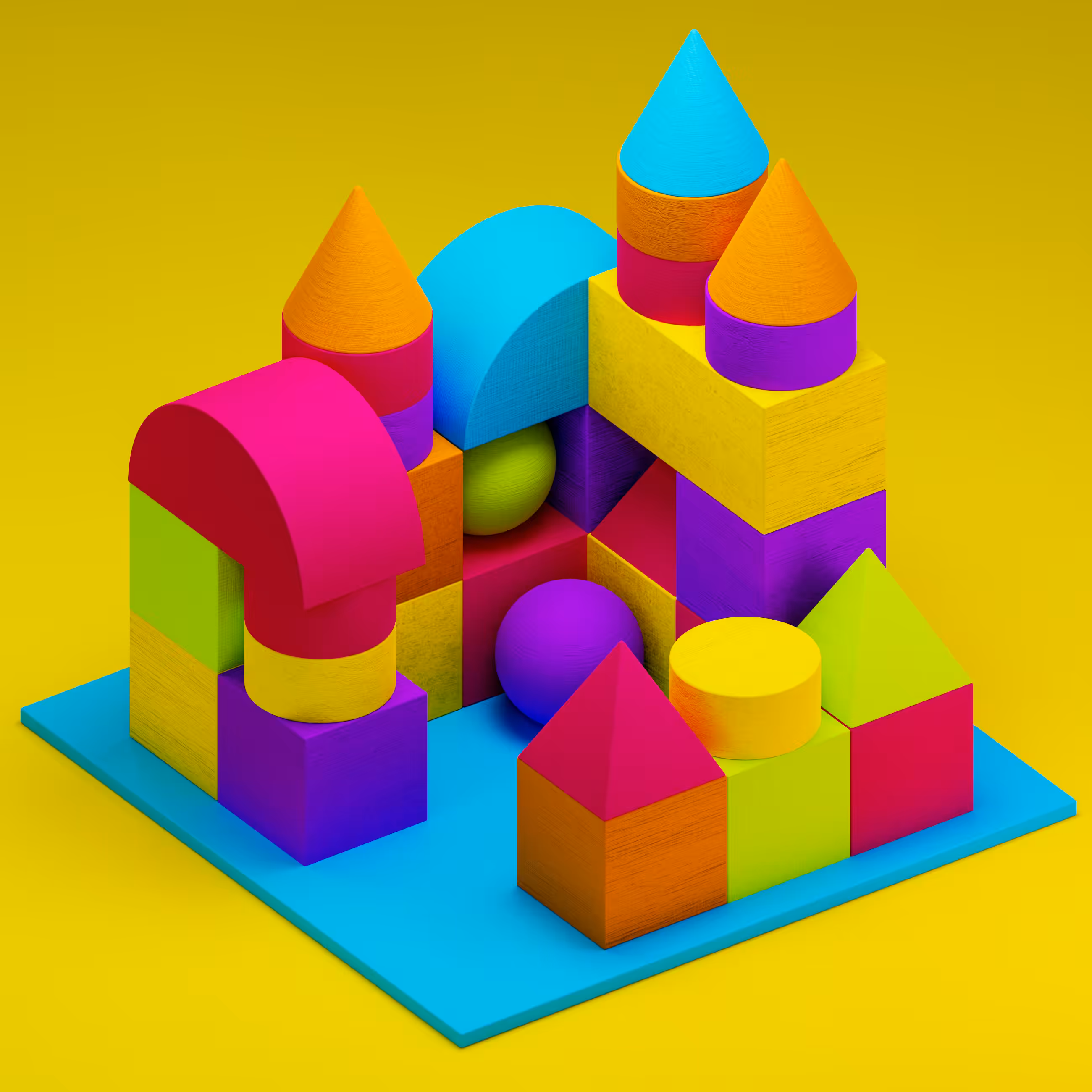 abstract - wooden blocks