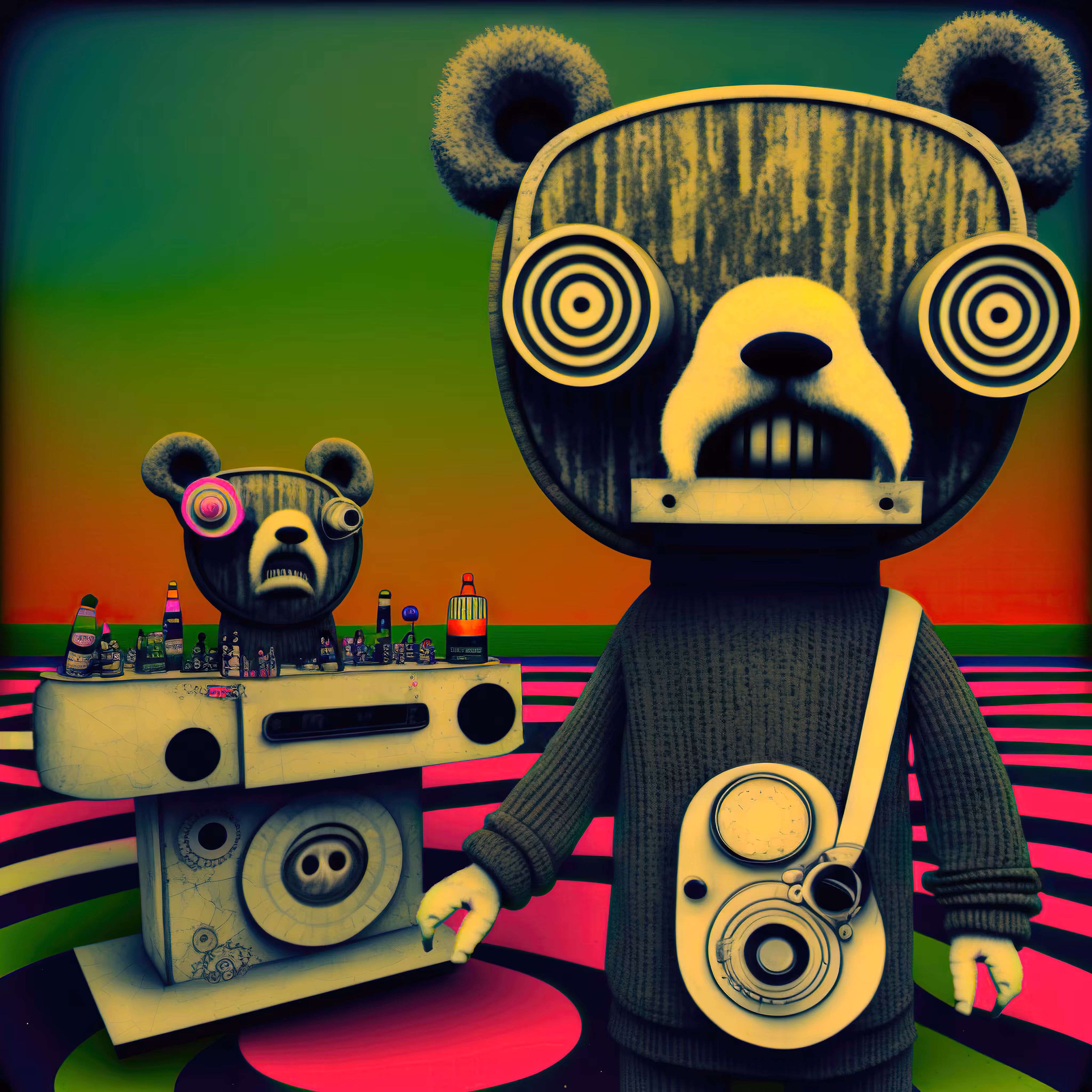 Ai Bear Art from GummyLSD: Beary Odd Friends #98