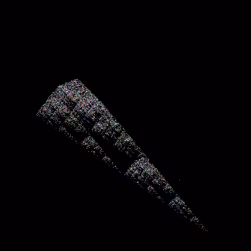 abstract random pixel and color