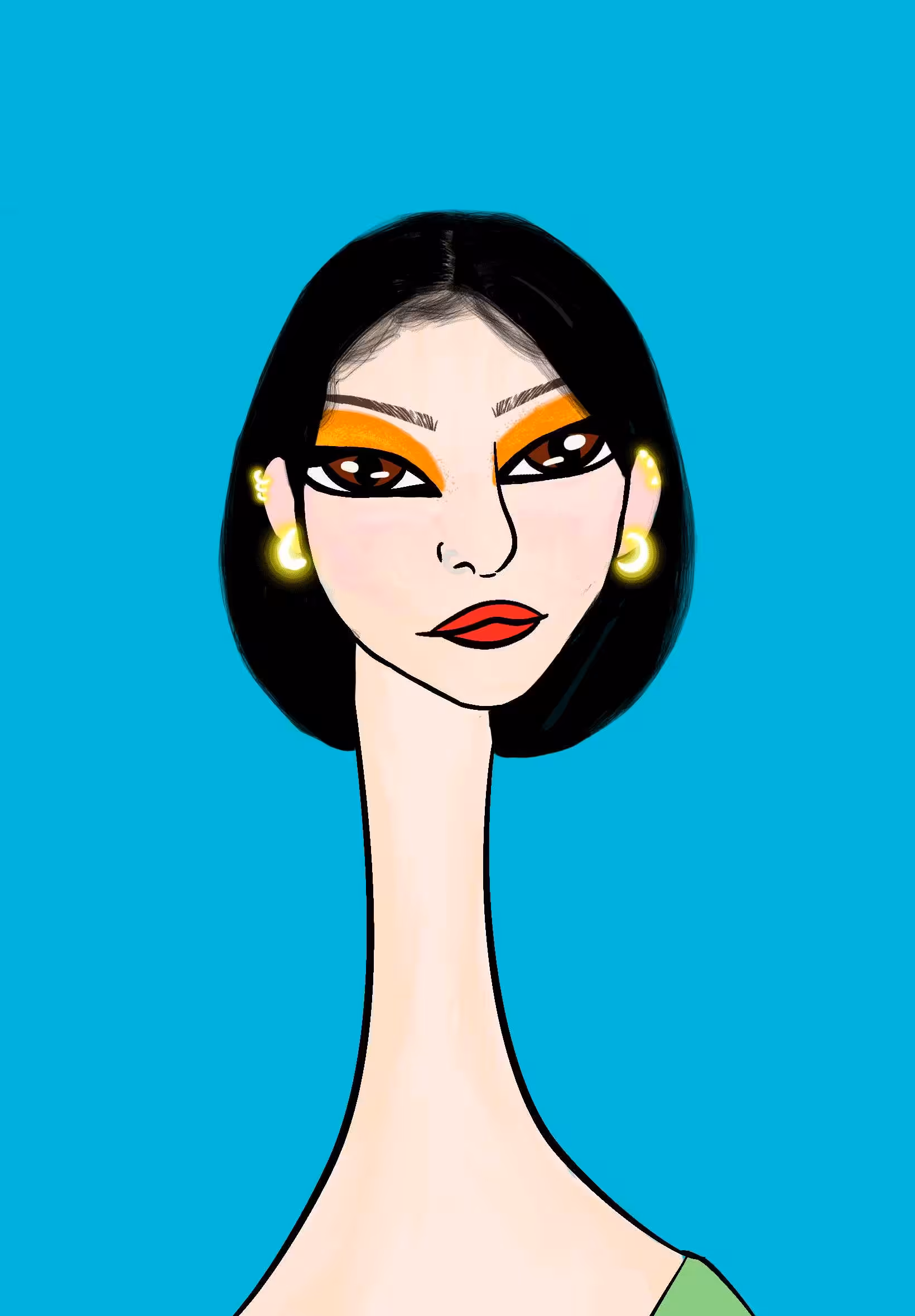 Long Neckie Lady #485