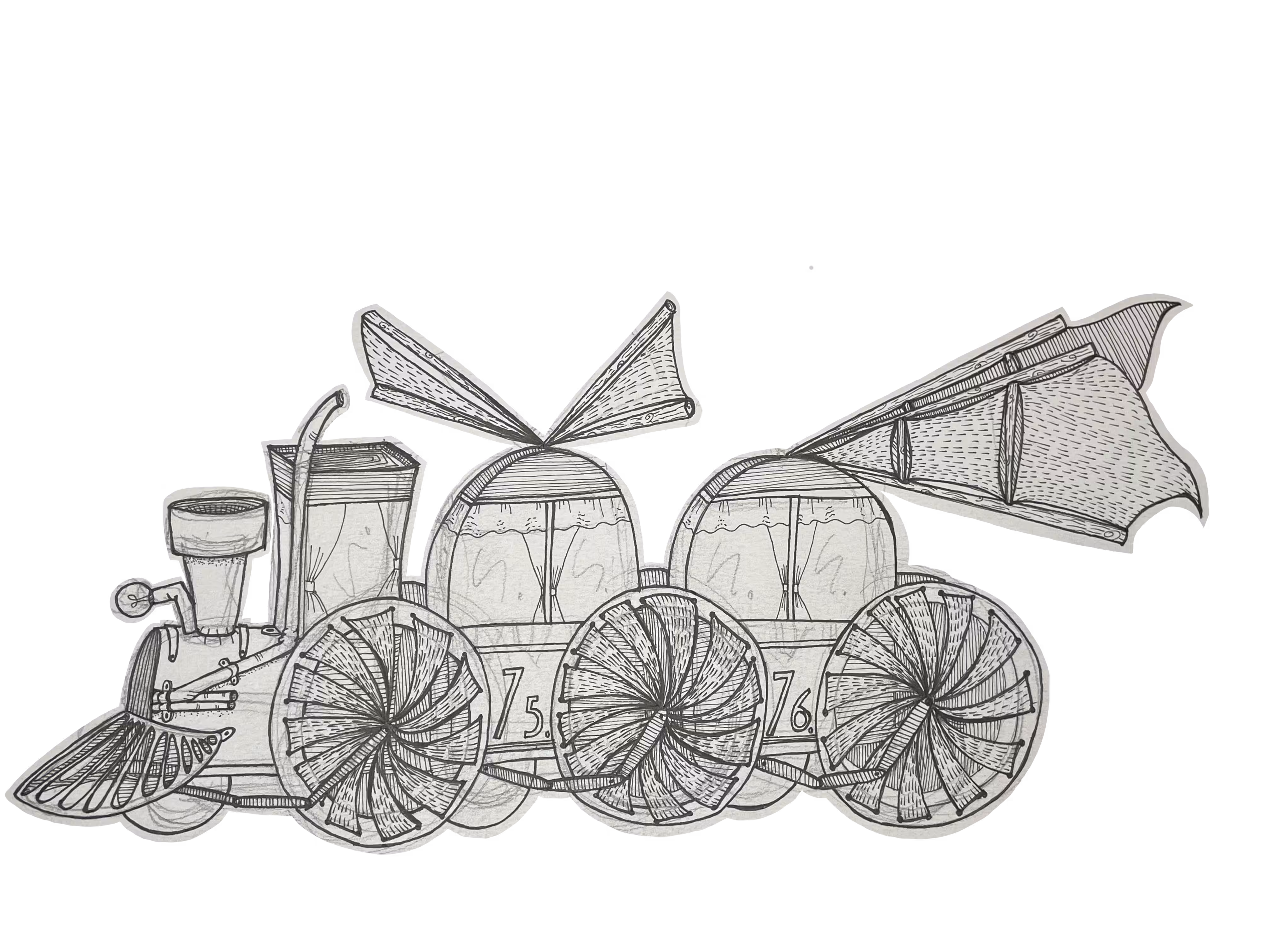 Mignonverse Assets: Train B&W
