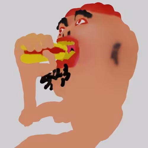 Eat hot dog 3d