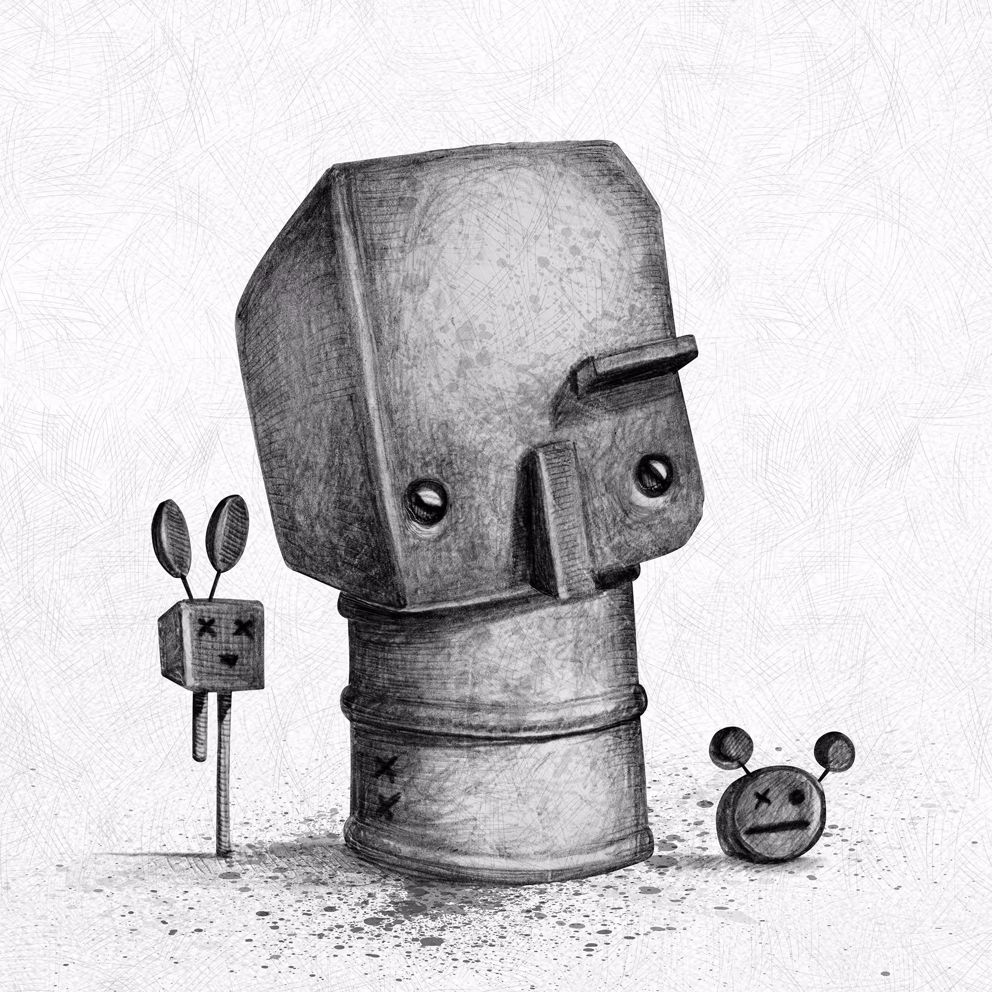 Scrap Totem grayscale