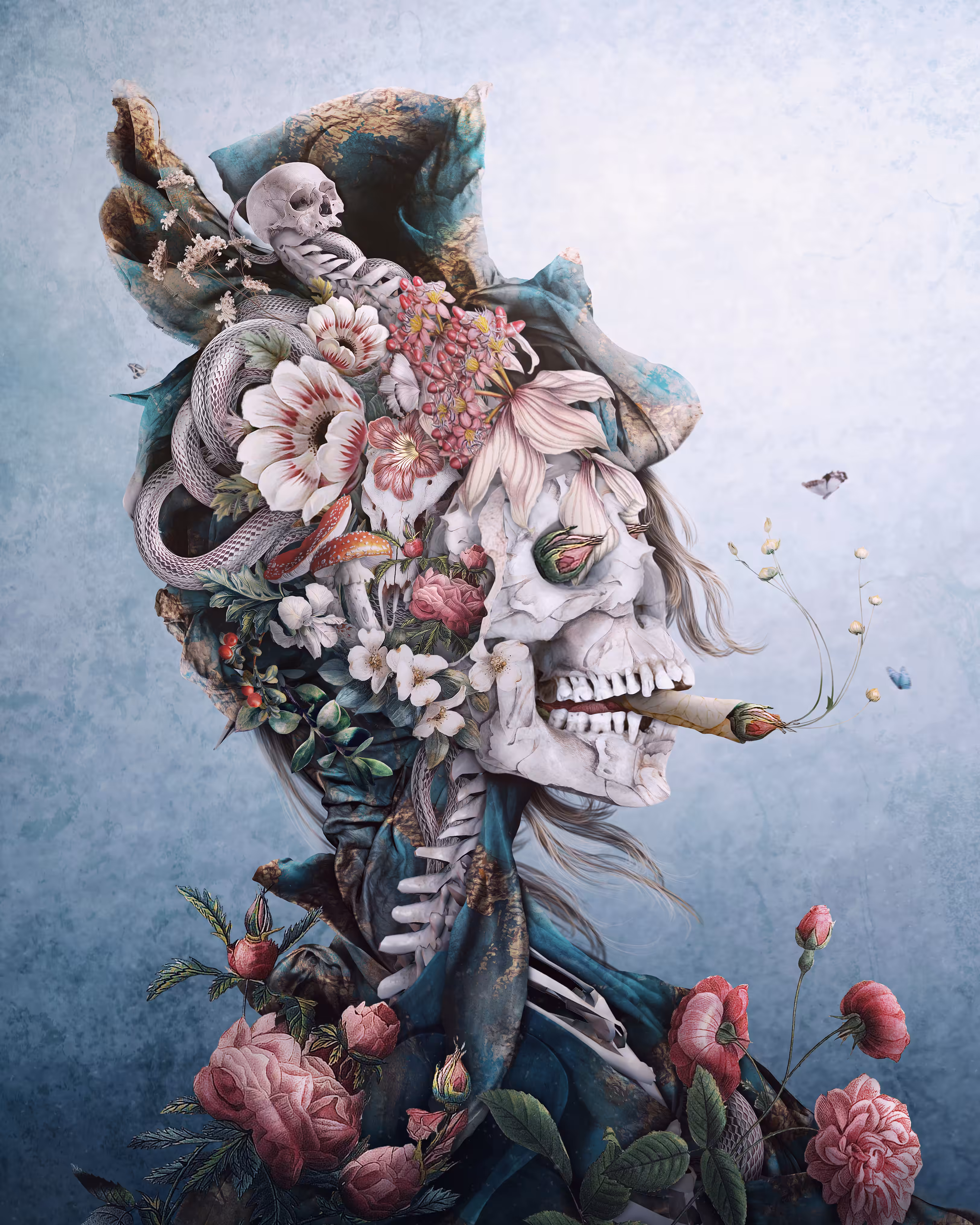 Floral Skull II