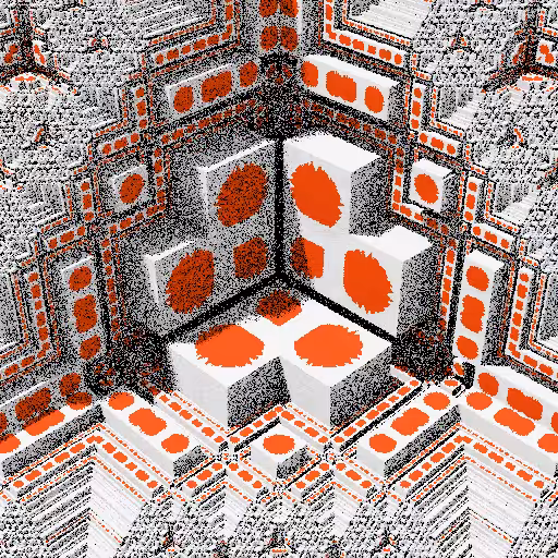 Colorful, warped cubic sponge forms #69