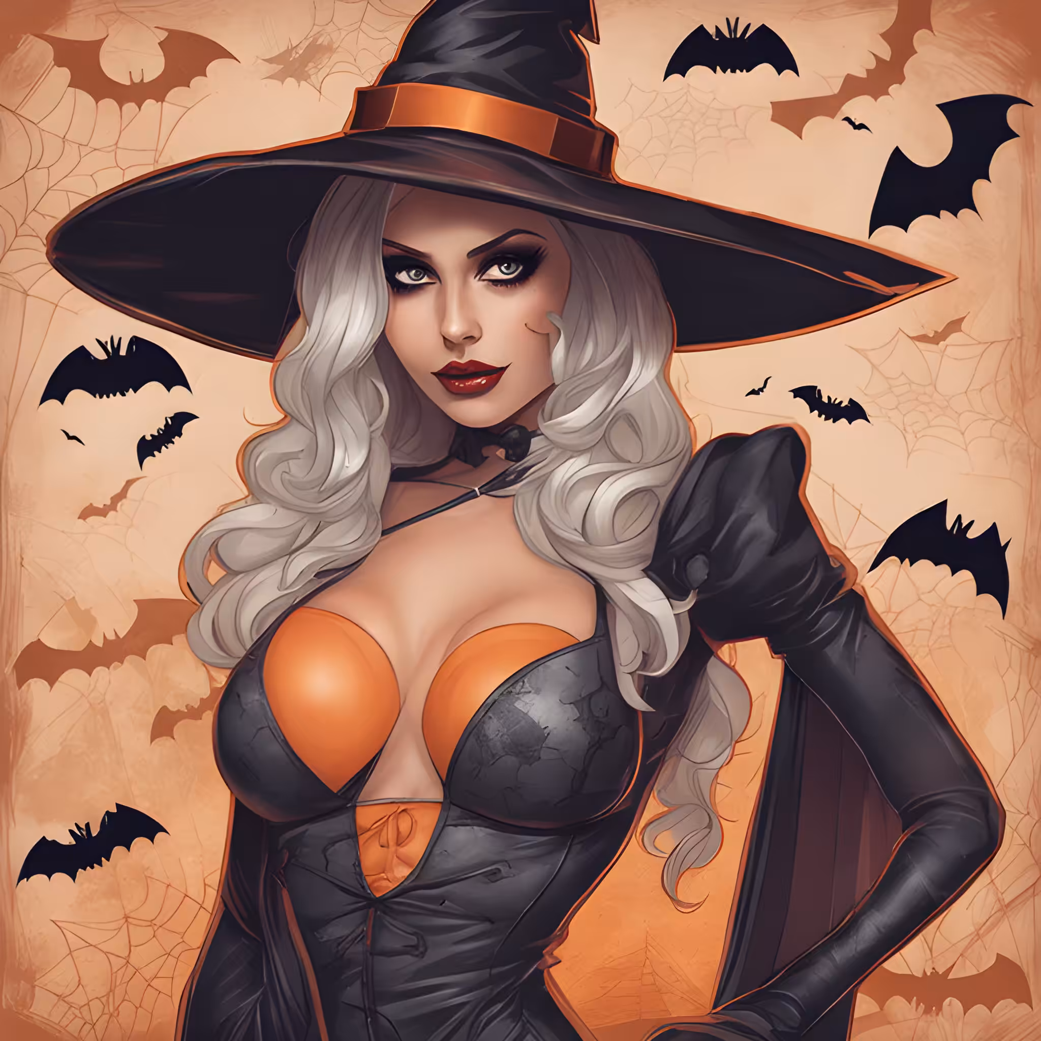 Title: "Halloween's Sultry Allure"