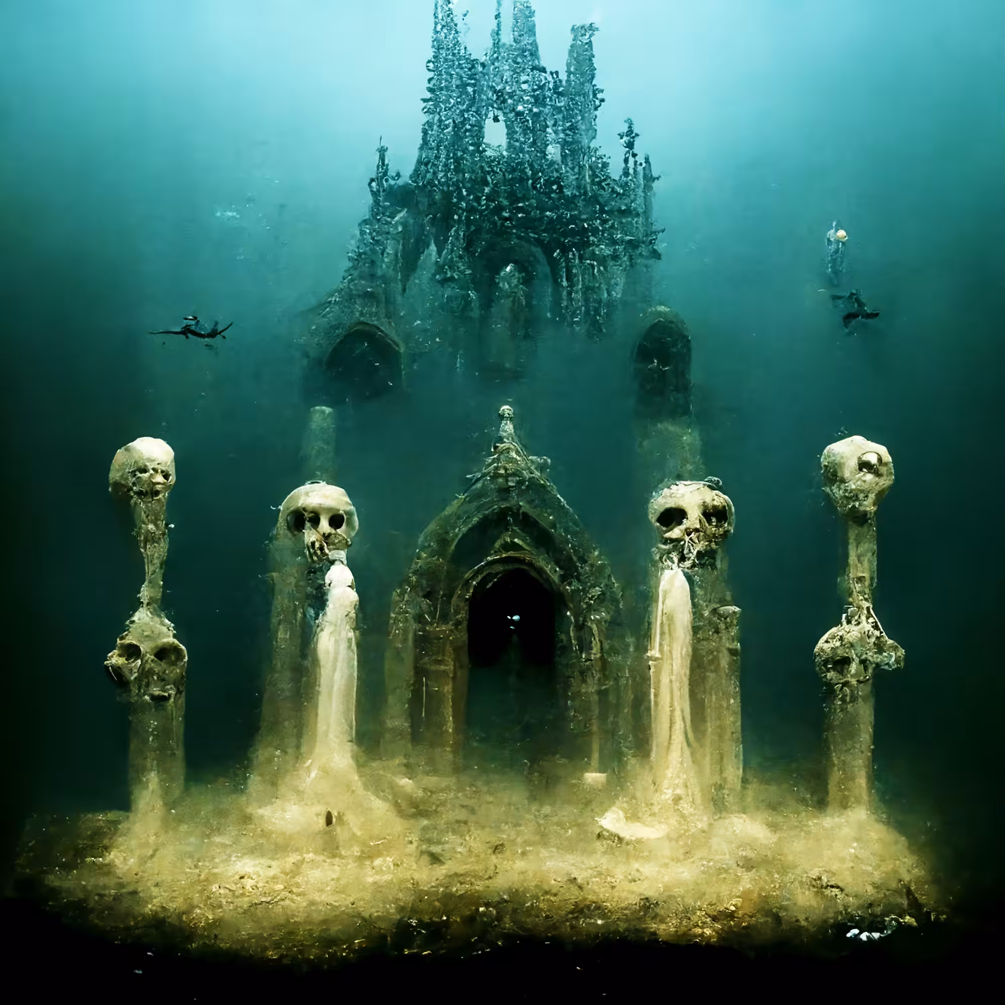 Ghostly Aquatic Entrance to the Cathedral of Bones