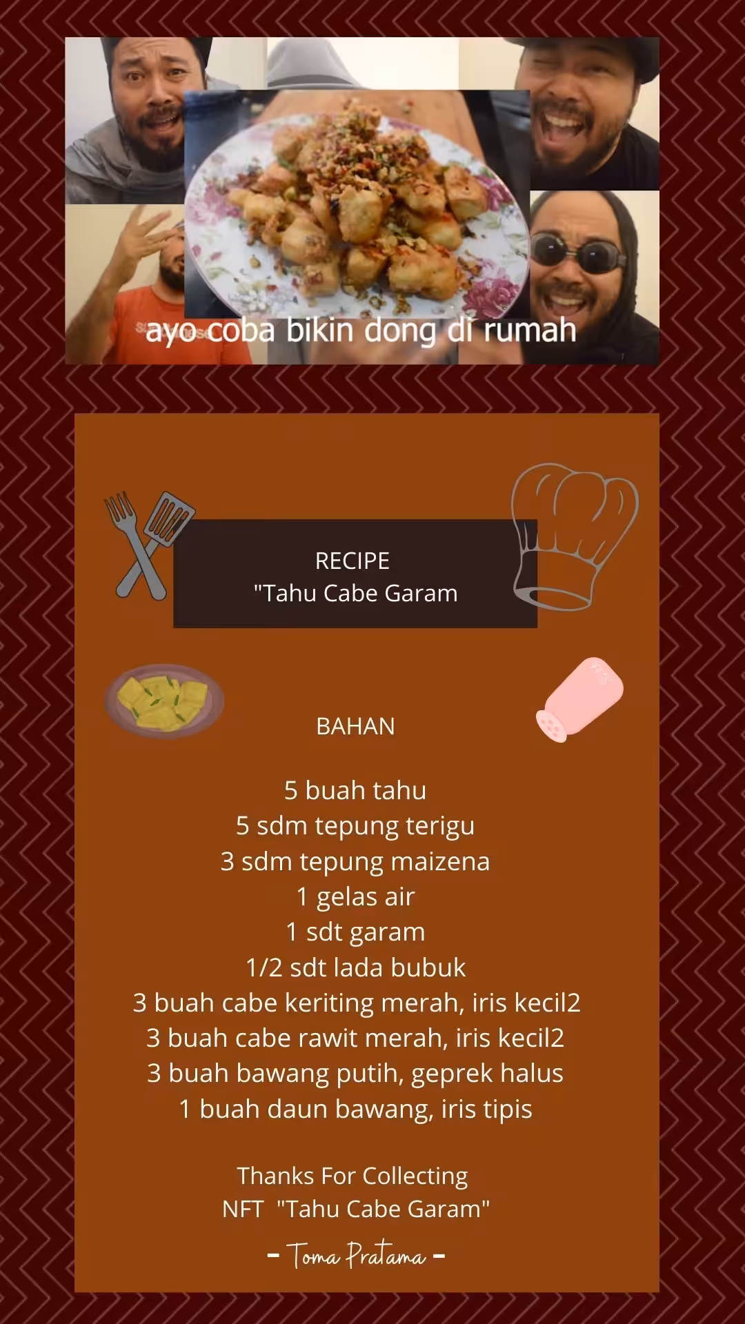 Recipe Tahu Cabe garam
