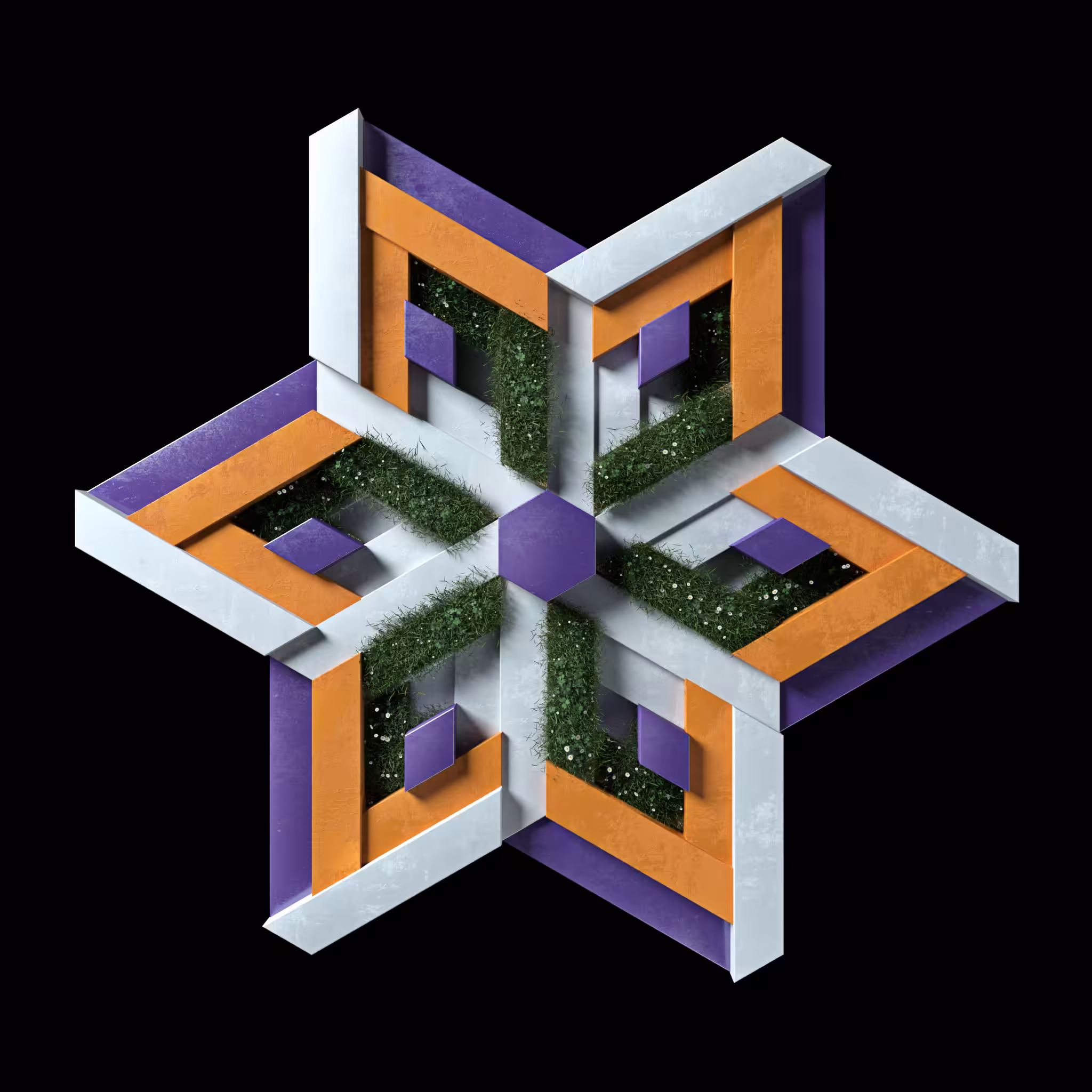 Hexagonal Grass #002