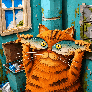Cat and Fish