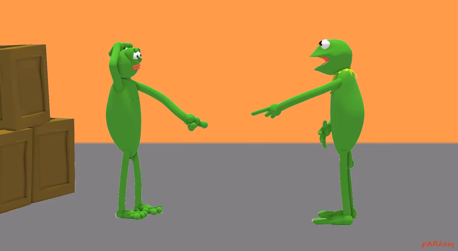 Pepe vs Kermit - AR NFT